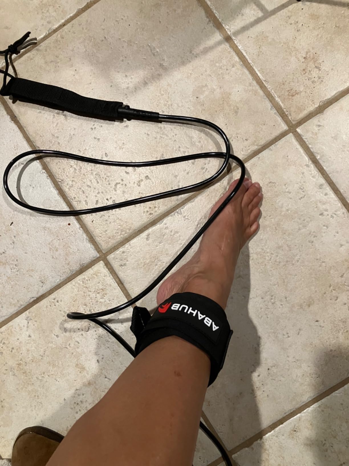 Abahub Premium Surfboard Leash, 6/7/8/9/10 ft, Straight Surf Board Leashes, 6/7mm Legrope Strap for Shortboard, Longboard customer photo 2