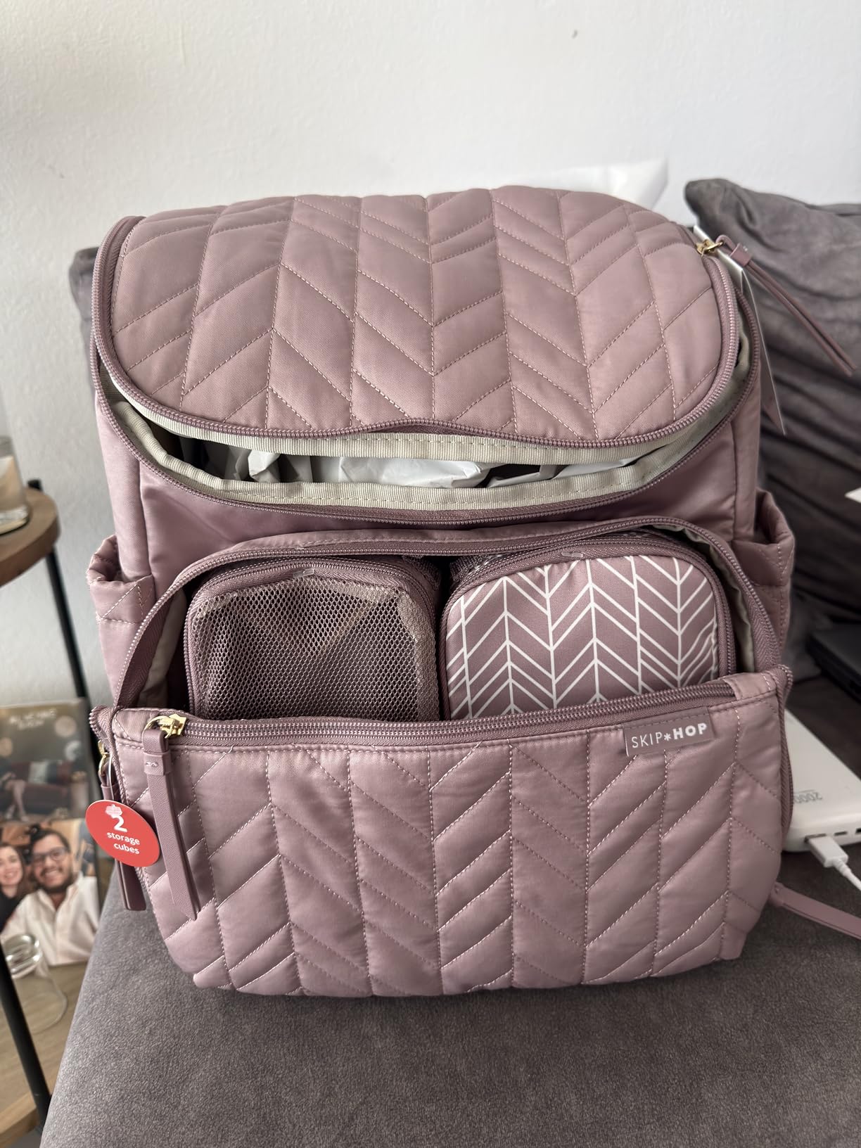 Skip Hop Diaper Bag Backpack: Forma, Multi-Function Baby Travel Bag with Changing Pad & Stroller Attachment, Jet Black customer photo 1