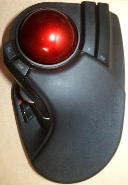 Elecom HUGE Trackball, 2.4GHz Wireless USB, Index Finger Control, Customizable 8-Button, Large Soft Palm Rest, 52mm Ball, Windows PC Mac (M-HT1DRBK) customer photo 1