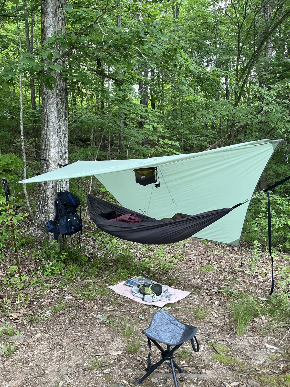 Wise Owl Outfitters Hammock Rain Fly - Waterproof Camping Tarp Cover with Tent Stakes & Carry Bag, Ultralight Shelter for Backpacking & Outdoor Shade customer photo 2