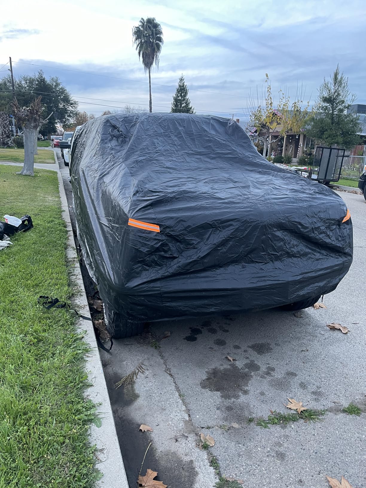 Kayme 6 Layers Car Cover Waterproof All Weather for Automobiles, Outdoor Full Cover Rain Sun UV Protection with Zipper Cotton, Size A2 3XL Universal Fit for Sedan (186-193 inch) customer photo 1