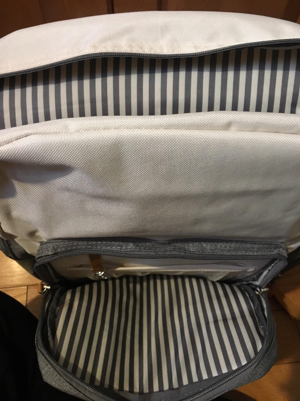 Parker Baby Diaper Backpack - Large Diaper Bag with Insulated Pockets, Stroller Straps and Changing Pad - Birch Bag - Cream customer photo 2