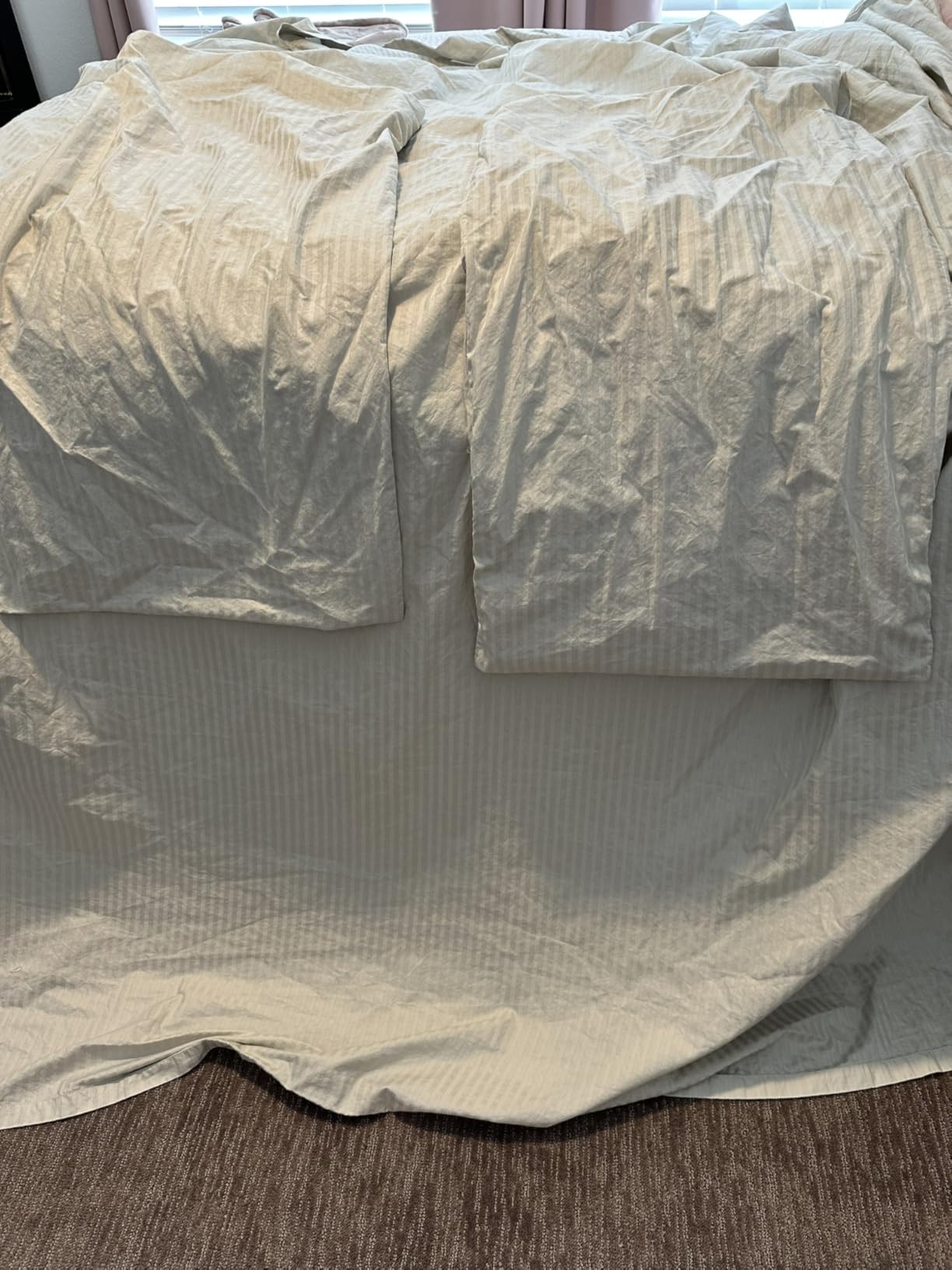 Feather & Stitch 500 TC Queen Size Bed Sheet Set, 100% Cotton Soft Breathable Bedsheets 4 Piece 18