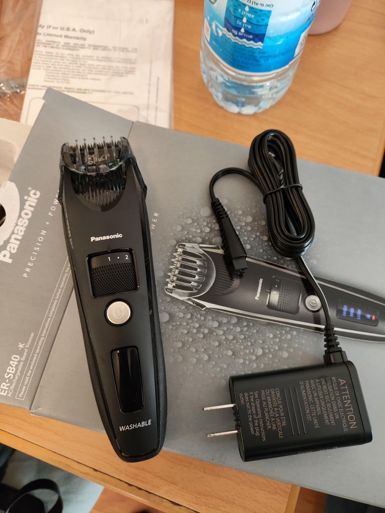 Panasonic Beard Trimmer for Men Cordless Precision Power, Hair Clipper with Comb Attachment and 19 Adjustable Settings, Washable, ER-SB40-K customer photo 1