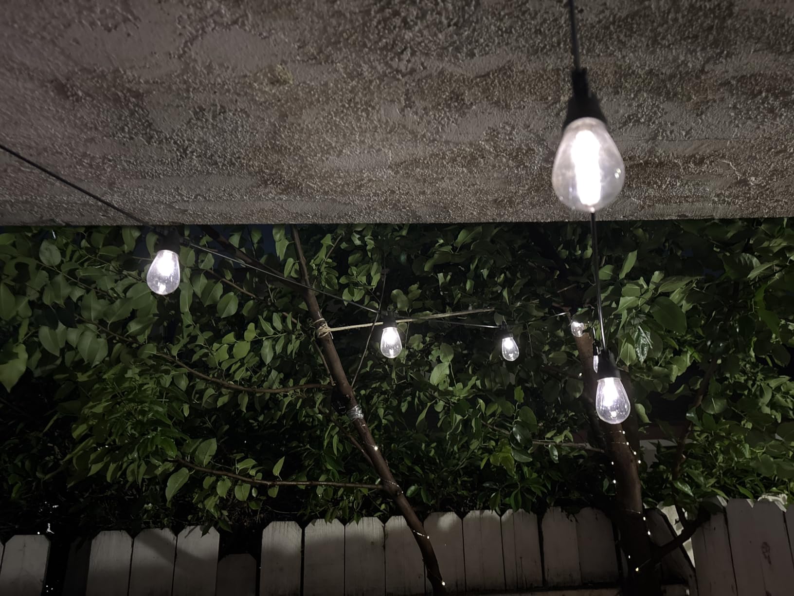 Brightech Ambience Pro Solar Powered Outdoor String Lights -27 ft Commercial Grade Waterproof Edison Patio Lights, Shatterproof LED String Lights for Outside, Porch - 12 Bulbs, 1W Soft White customer photo 1