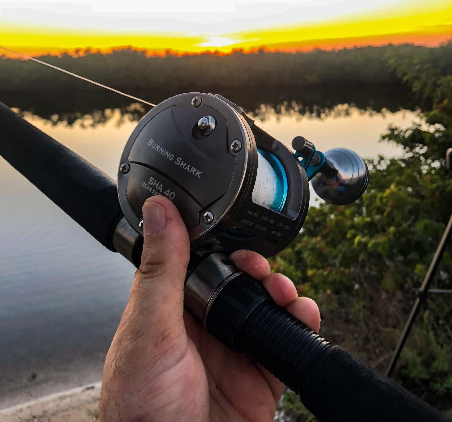 Burning Shark Trolling Reel Saltwater Level Wind Reels, Drag Reels Boat Fishing Ocean Fishing for Sea Bass Grouper Salmon customer photo 2