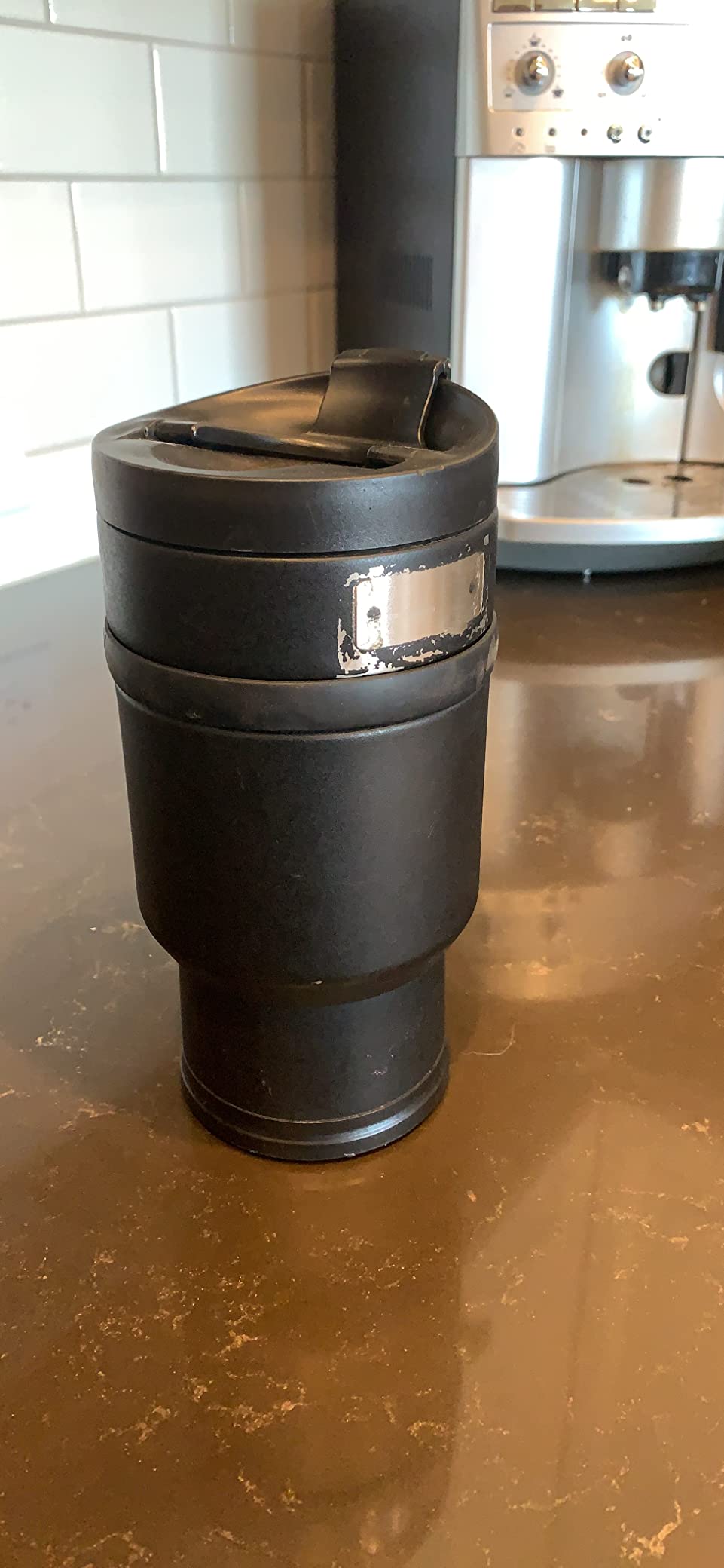 BruTrek by Planetary Design Double Shot 4.0 Travel Coffee French Press, 16 fl.oz Insulated Stainless Steel Mug, Removable Storage Bottom To Brew A Second Cup, No Spill Lid (Obsidian) customer photo 1