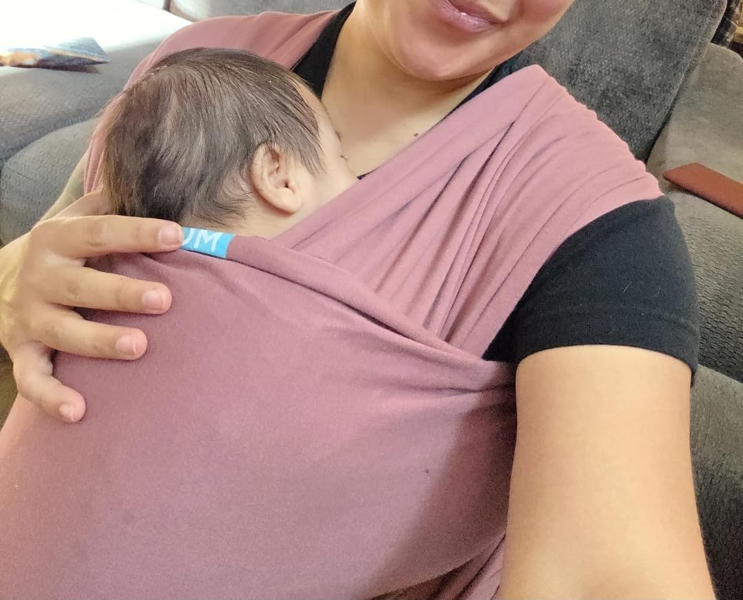 Moby Baby Wrap Carrier Classic for Newborns to Toddlers (8-33lbs), Infant Sling Carrier, Lightweight & Hands Free Design, Adjustable for All Body Types (Pear) customer photo 2