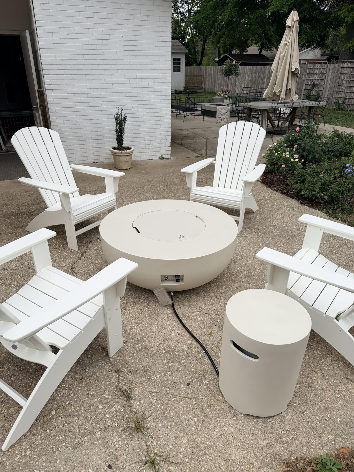 POLYWOOD Nautical Curveback Adirondack Chair - HDPE Outdoor Patio Furniture for Deck, Pool, Garden - Made in USA customer photo 1