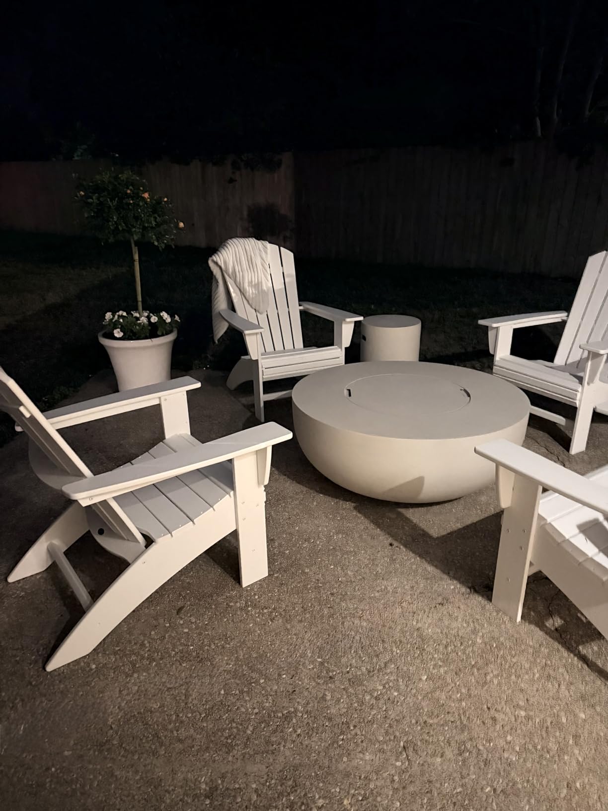 POLYWOOD Nautical Curveback Adirondack Chair - HDPE Outdoor Patio Furniture for Deck, Pool, Garden - Made in USA customer photo 2