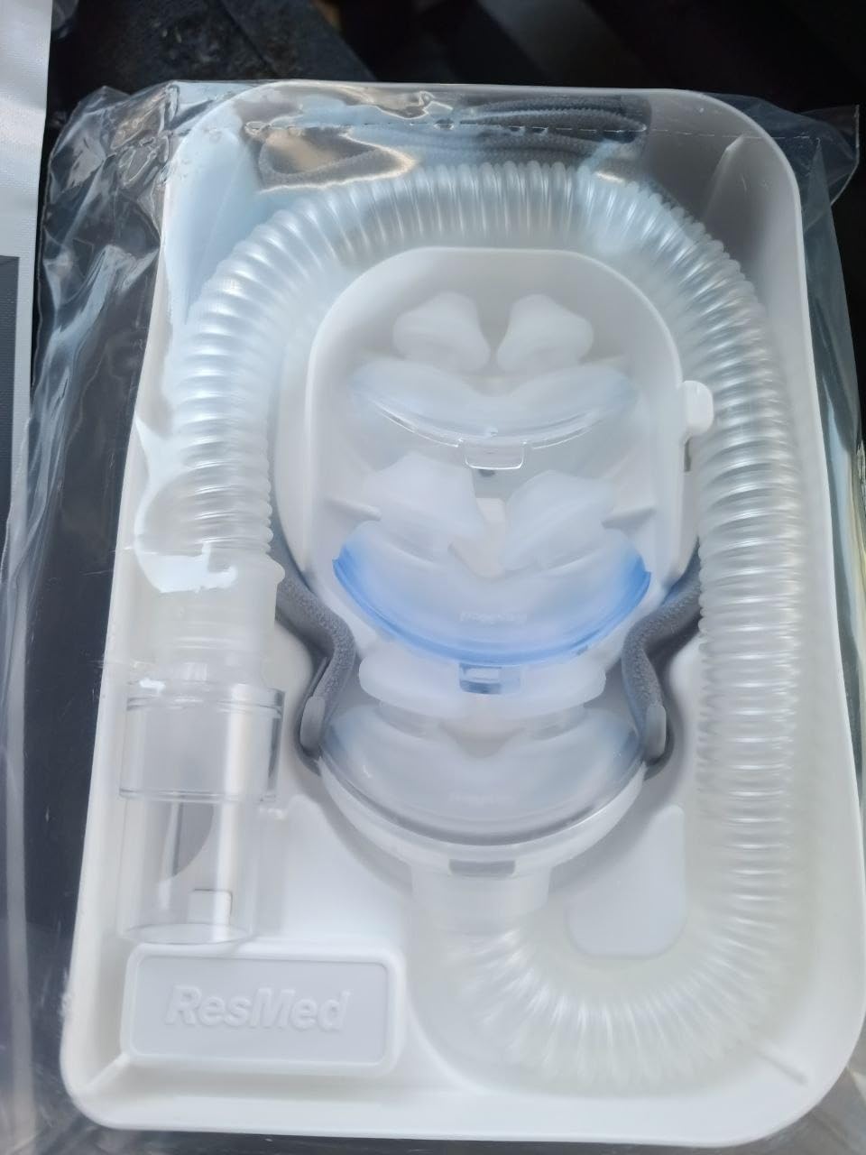ResMed AirFit P10 Frame System - Replacement CPAP Frame System with Nasal Pillows Cushion - Headgear Not Included - Medium customer photo 2