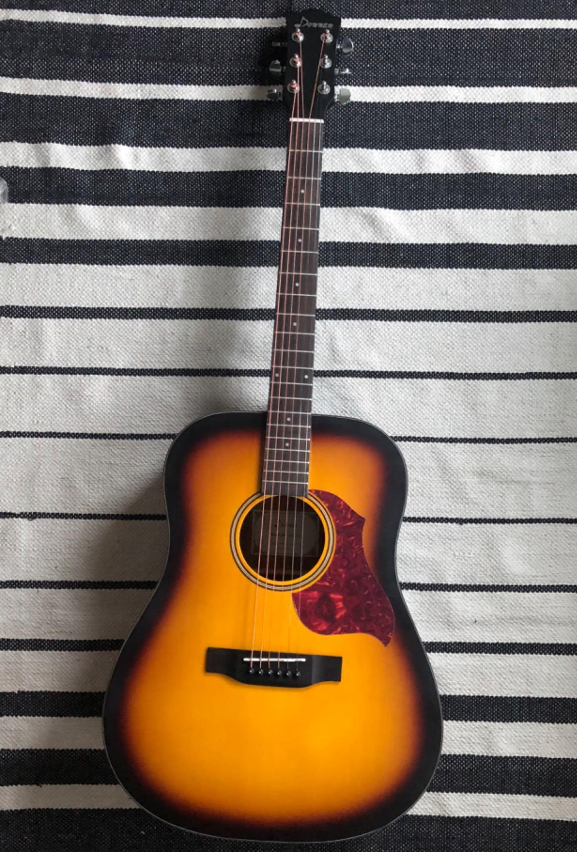 Donner Acoustic Guitar for Beginner Adult Full Size Dreadnought Acustica Guitarra Bundle Kit with Free Online Lesson Bag Strap Tuner Capo Pickguard Pick, Right Hand 41 Inch Sunburst, DAG-1S/DAD-160S customer photo 2