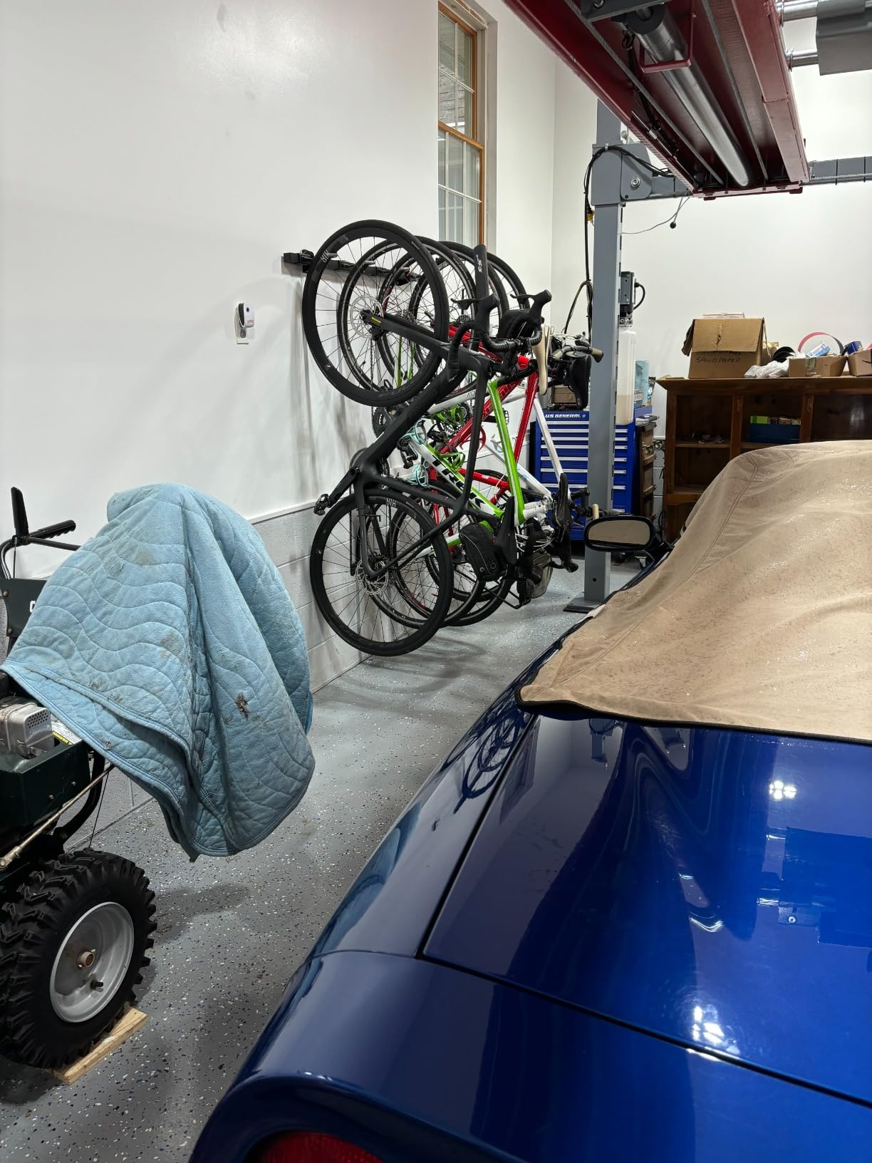StoreYourBoard Bike Storage Rack - Heavy Duty Garage Bike Rack for 5 Bicycles, Space-Saving Vertical Bike Rack, Adjustable Wall Bike Mount for Garage Organizer customer photo 1