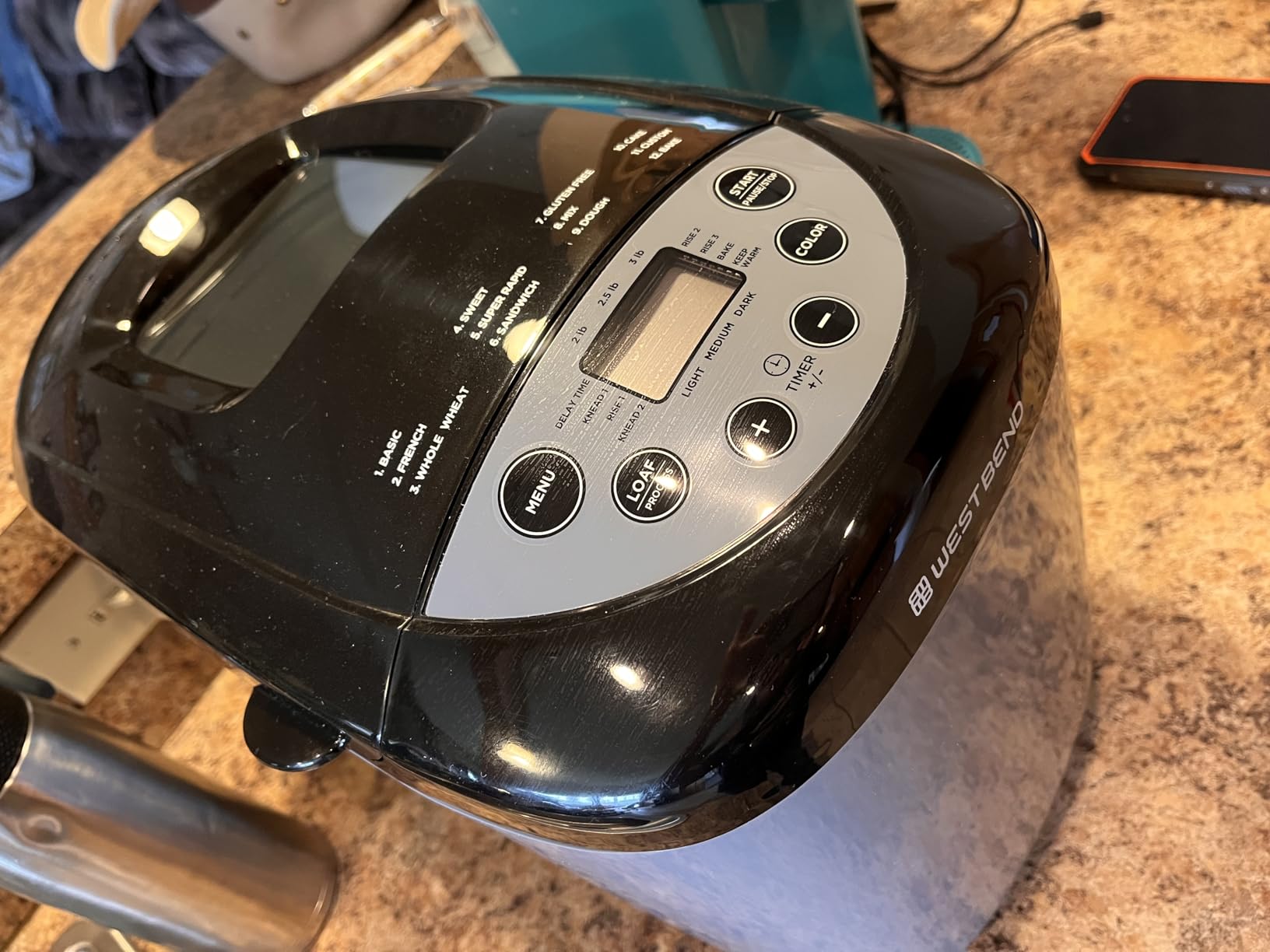 Hamilton Beach Hi-Rise Bread Maker Machine Programmable 12 Programs Including Gluten Free & 3 Loaf Sizes and Crust Colors with Traditionally-Shaped Horizontal Bread Pan with Dual Knead Blades, 3-Lb, Gray customer photo 1