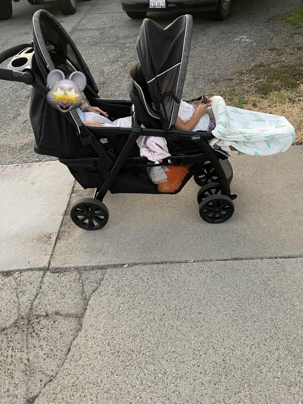 Chicco Cortina Together Double Stroller - Minerale, Black/Silver customer photo 1