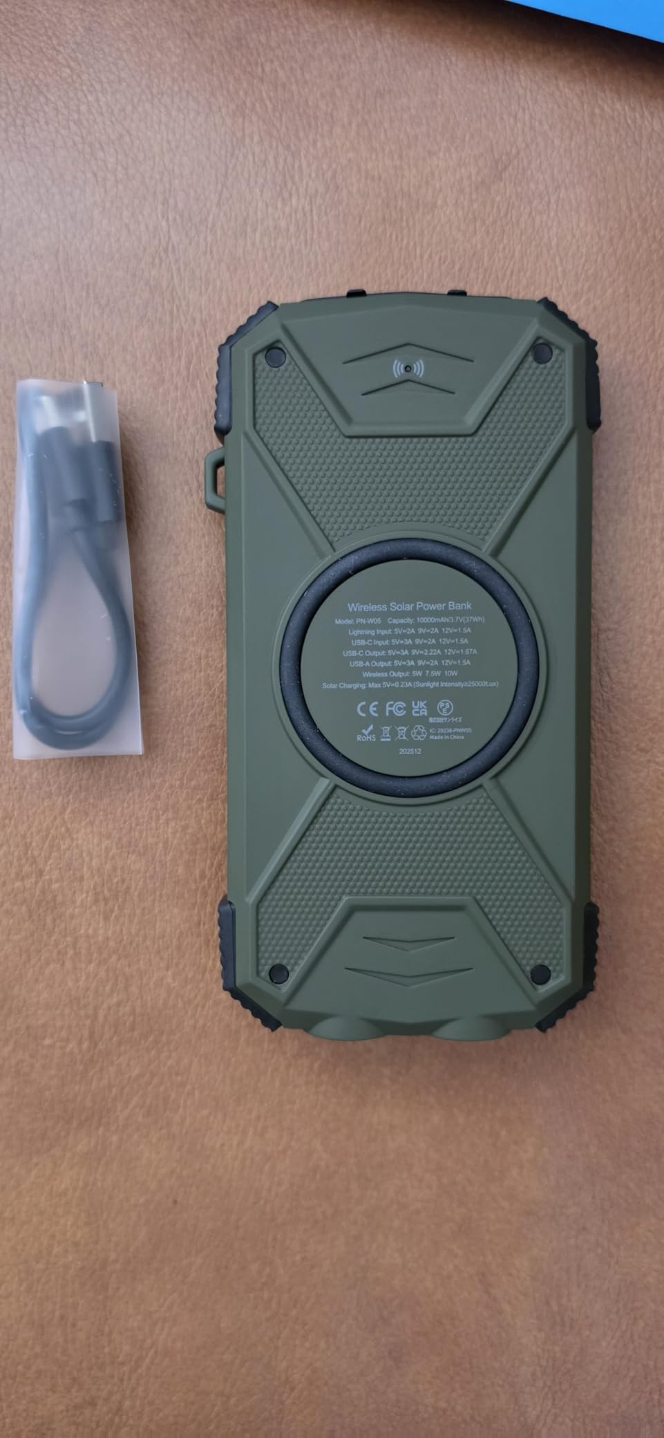 BLAVOR Solar Power Bank 10,000mAh Portable Wireless Charger for Cell Phones | 20W USB-C battery pack, battery bank, IPX5 waterproof, 2 flashlights, camping essentials, hiking gear, emergency solar backup customer photo 1