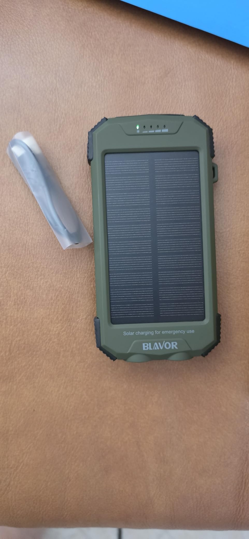 BLAVOR Solar Power Bank 10,000mAh Portable Wireless Charger for Cell Phones | 20W USB-C battery pack, battery bank, IPX5 waterproof, 2 flashlights, camping essentials, hiking gear, emergency solar backup customer photo 2