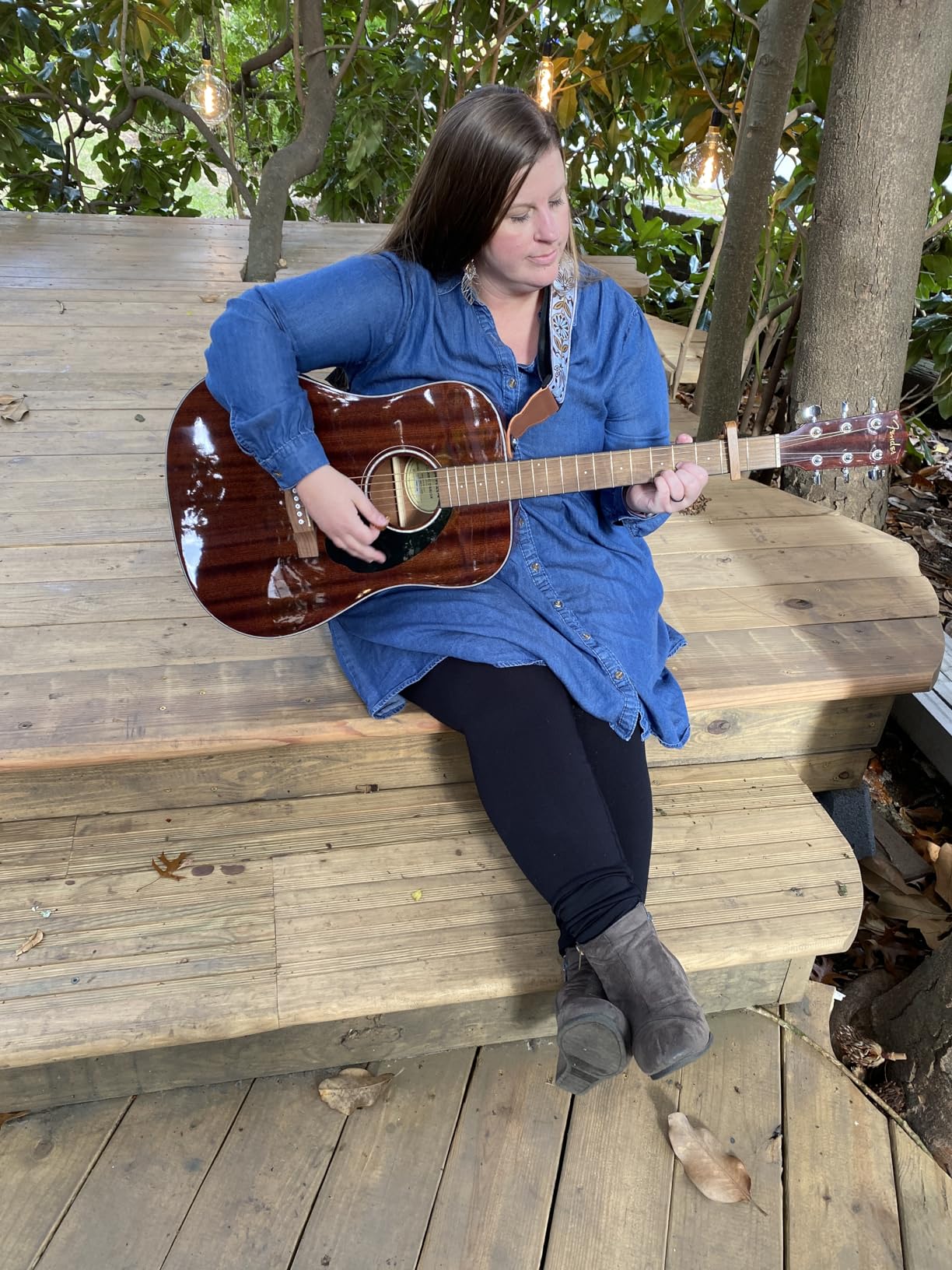 Fender CD-60S Dreadnought Acoustic Guitar, with 2-Year Warranty, Black customer photo 1
