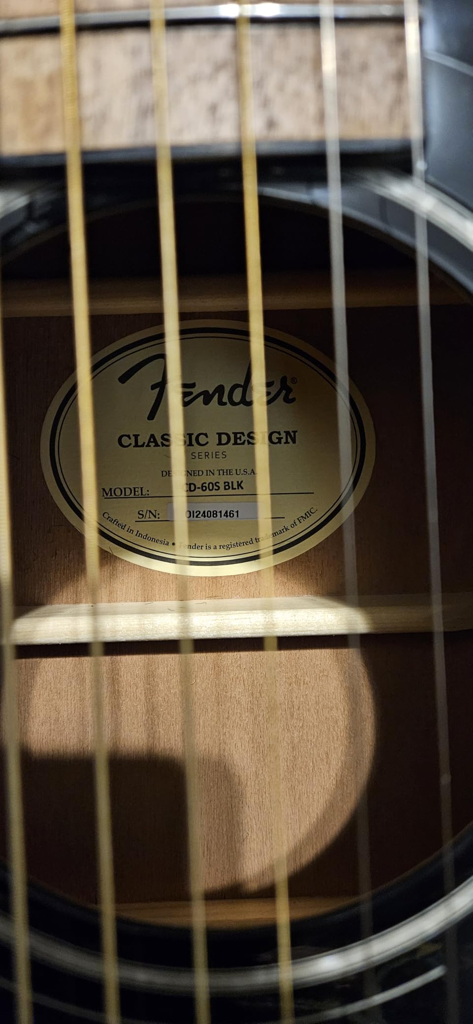 Fender CD-60S Dreadnought Acoustic Guitar, with 2-Year Warranty, Black customer photo 2