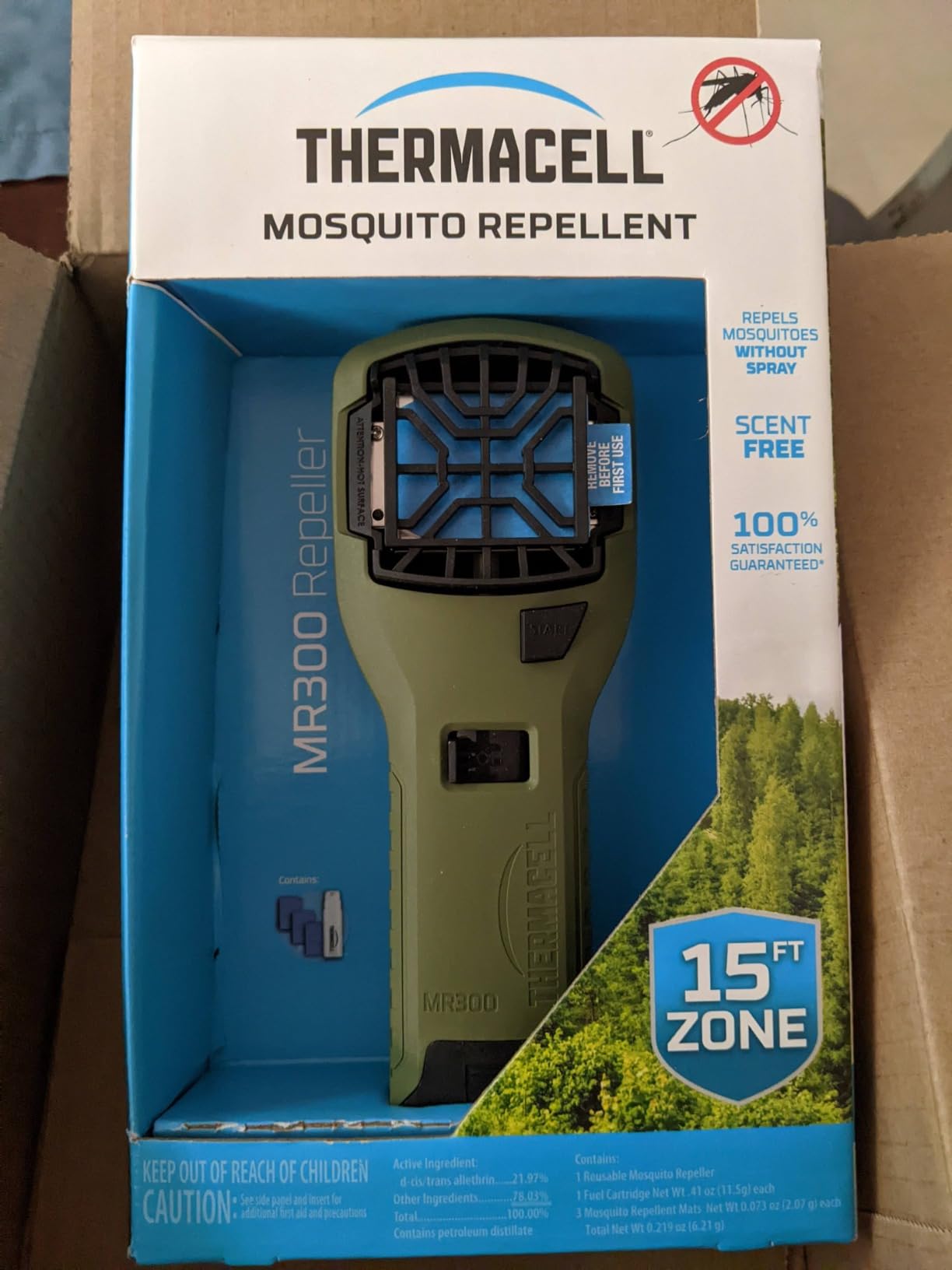 Fuel-ZoneGuard Extreme Fuel Powered Mosquito Repeller; 15-Foot Zone of Scientifically Proven Outdoor Protection; 12-Hr Refill; DEET-Free; Bug Spray Alternative; Scent Free; Green customer photo 2