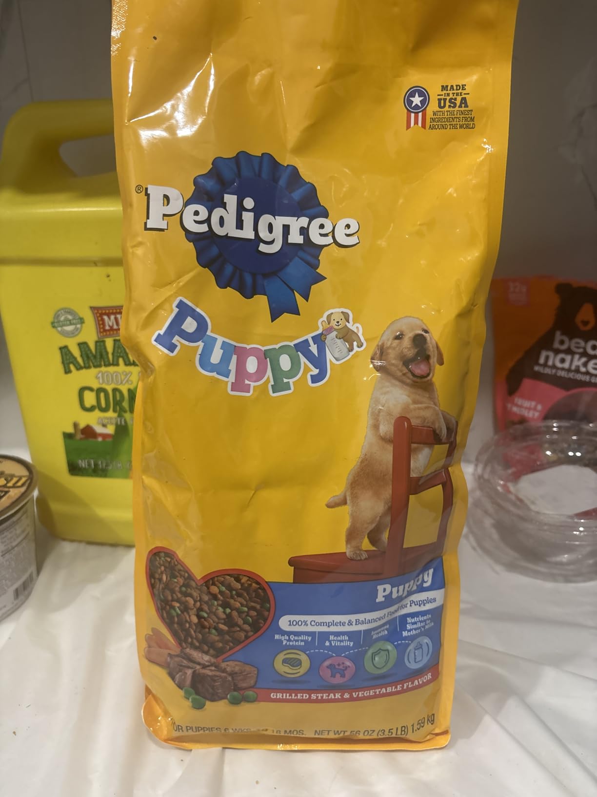 Pedigree Dry Puppy Food, Puppy Dry Food with Grilled Steak and Vegetable Flavor, 3.5 lb. Bag customer photo 2