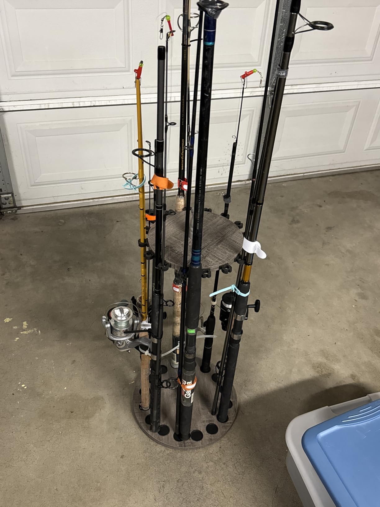 Rush Creek Creations | Rod Holder for 16 Fishing Poles, Garage Organization and Storage, for Reels, Gear, Accessories, Tackle Box customer photo 2