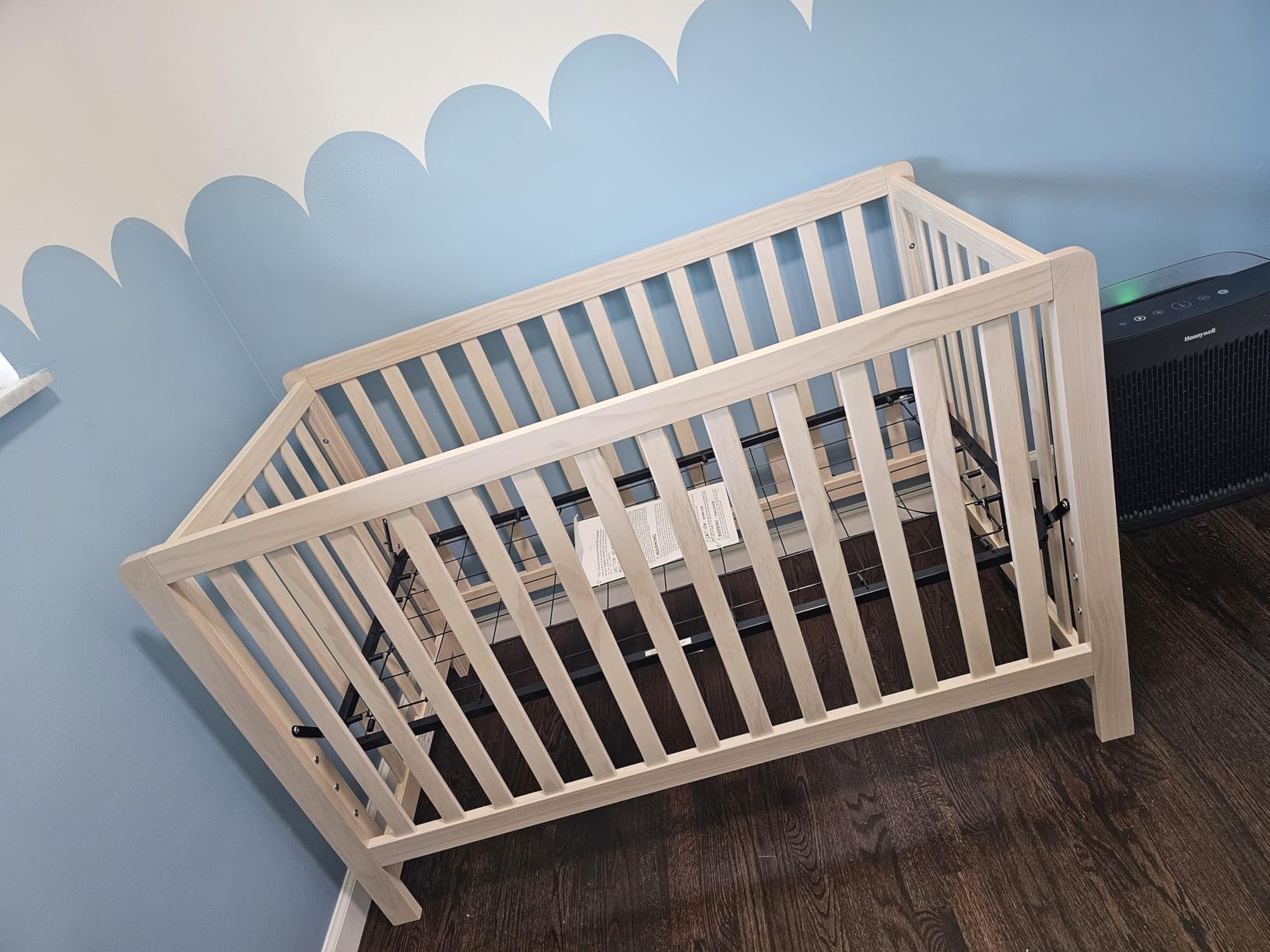 Carter's by Davinci Colby 4-in-1 Convertible Crib - GREENGUARD Gold Certified Convertible Baby Crib to Toddler Bed, Daybed, Full-Size Bed - Wooden Baby Bed w/Four Adjustable Heights - Washed Natural customer photo 2