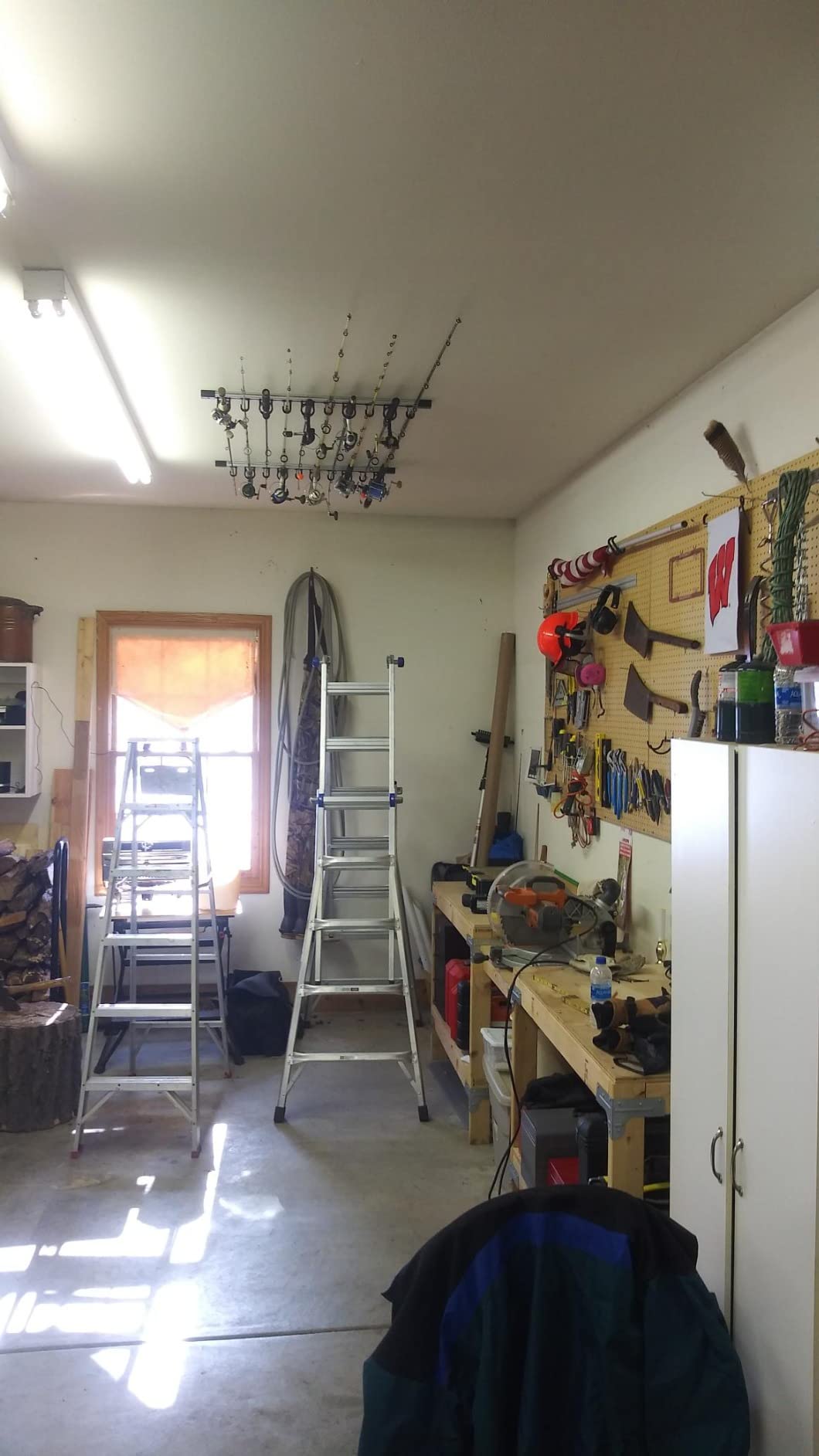 Rush Creek Creations Fishing Rod Holder, Garage Organization and Wall Storage, for Reels, Gear and Accessories customer photo 2