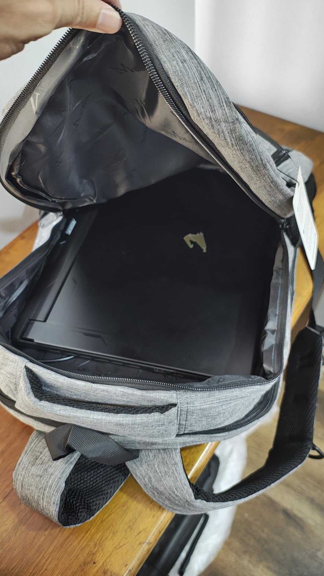 MATEIN Travel Laptop Backpack, 17 Inch Work TSA Approved Carry on Backpack, Large Computer Business Bag for Men Women with Trolley Sleeve and Anti Theft Pocket, College School Rucksack Book Bag, Grey customer photo 2