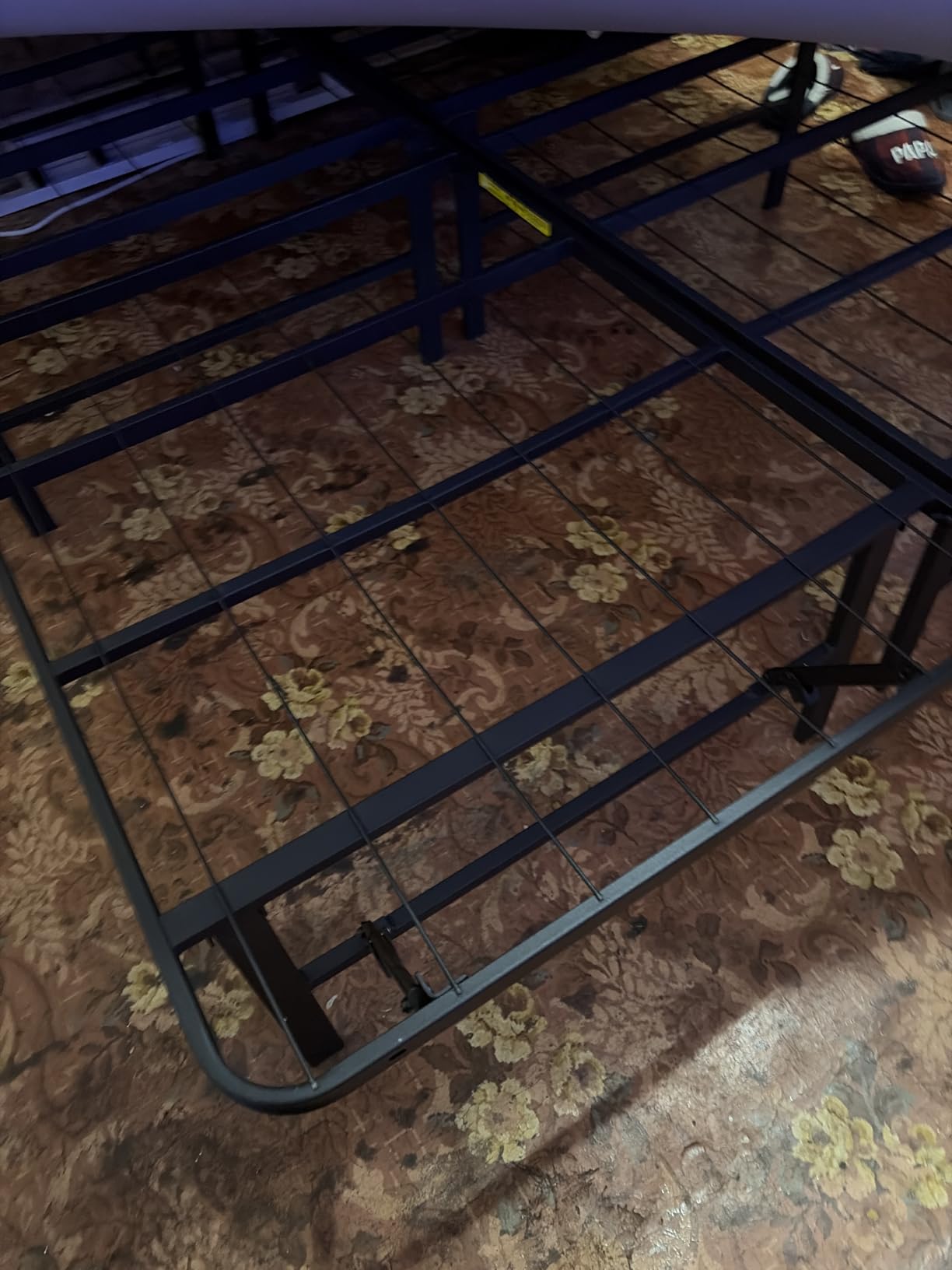 Linenspa Folding Metal Platform Bed Frame - No Box Spring Needed - Underbed Storage - Simple Toolless Assembly - Mattress Foundation - 14