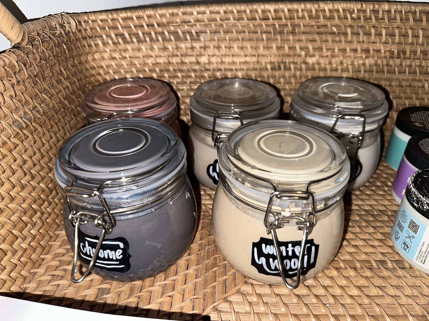 ComSaf 6-Pack 17oz Short Glass Jars for Drawers, Small Airtight Food Canisters for Spices, Nuts & Kids Snacks, Pint Sized Canning Jar Set for Jams, Pickles & Pantry Organization customer photo 2