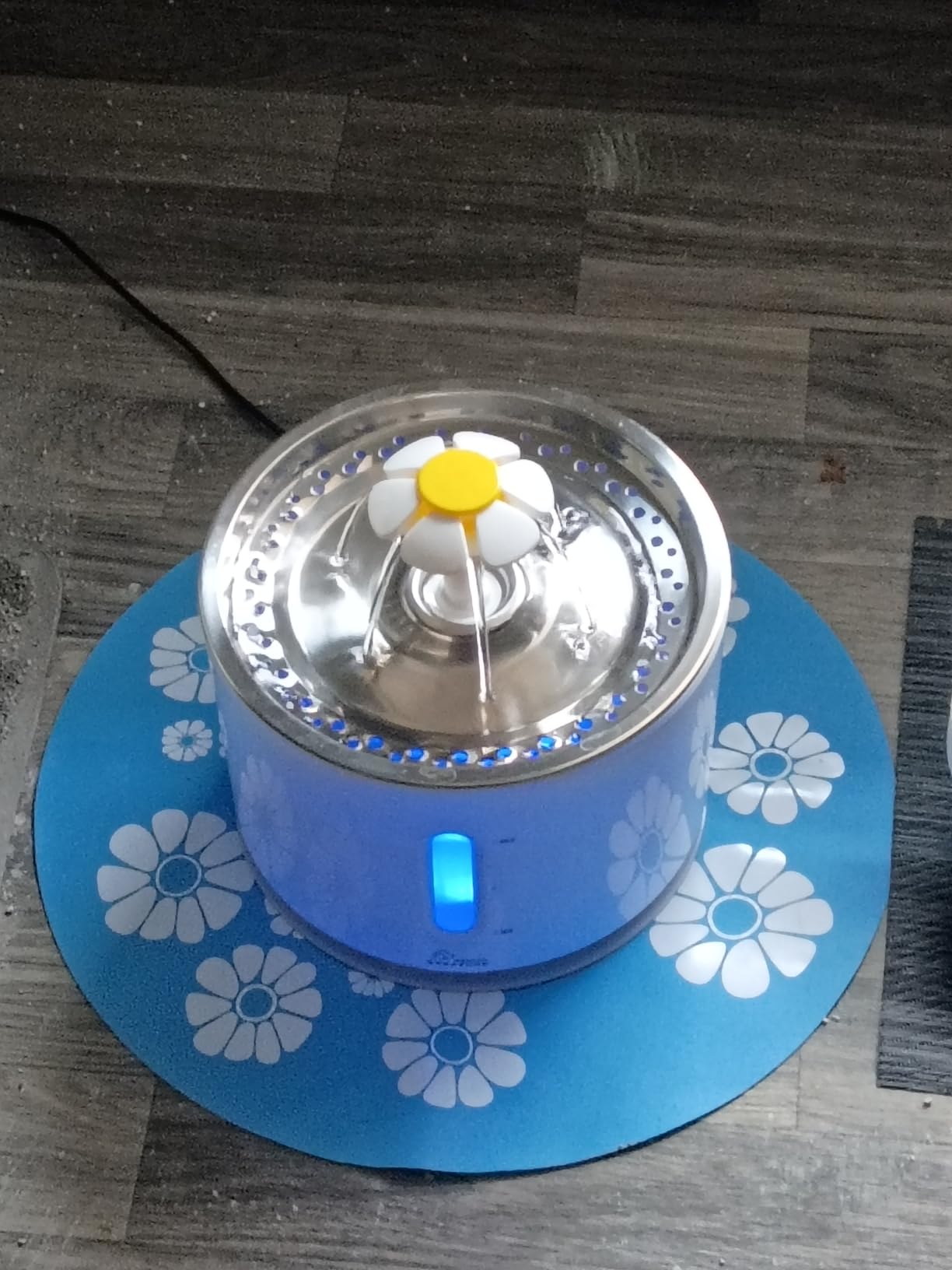 Wonder Creature Cat Water Fountain Stainless Steel, 81oz/2.4L Cat Fountain with Water Level Window and LED Light for Water Shortage Alert, Cat and Dog Fountain with 3 Filters and 1 Mat customer photo 2