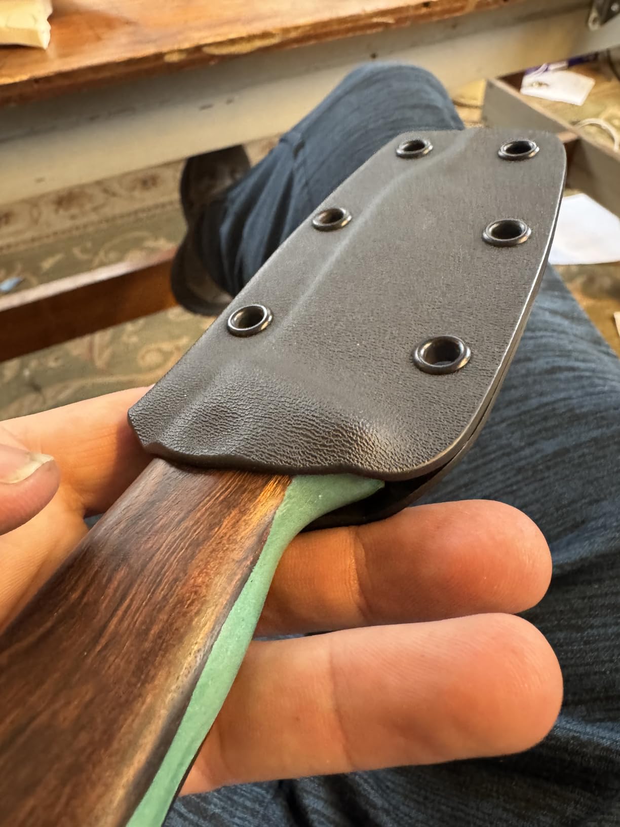 ESEE Knives Ashley Game Hunting Skinning Knife w/Sheath, Made in USA (Micarta) customer photo 2