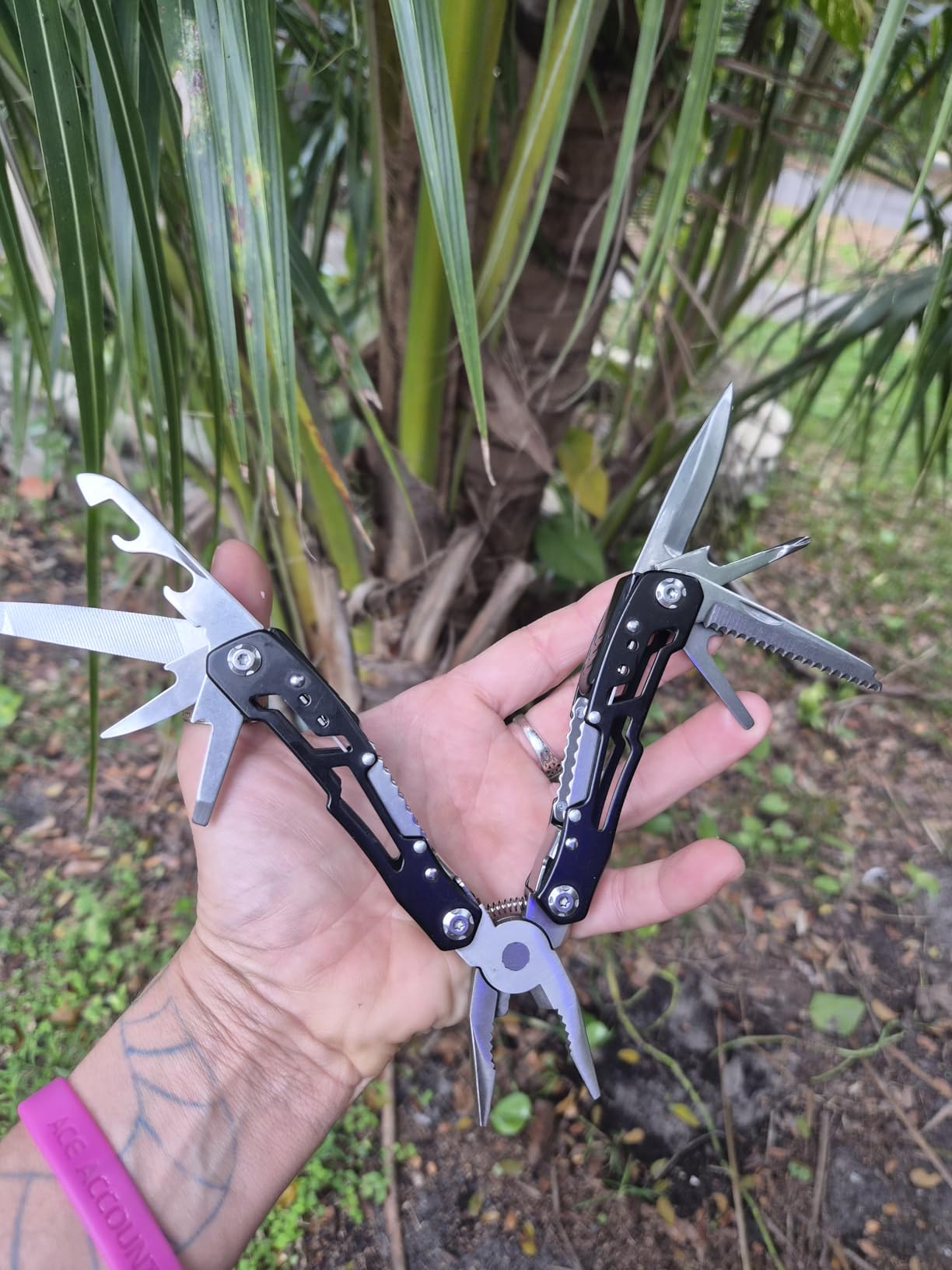 14-In-1 Multitool with Safety Locking, Professional Stainless Steel Multitool Pliers Pocket Knife, Bottle Opener, Screwdriver with Nylon Sheath, Apply to Survival,Camping, Hunting and Hiking customer photo 1