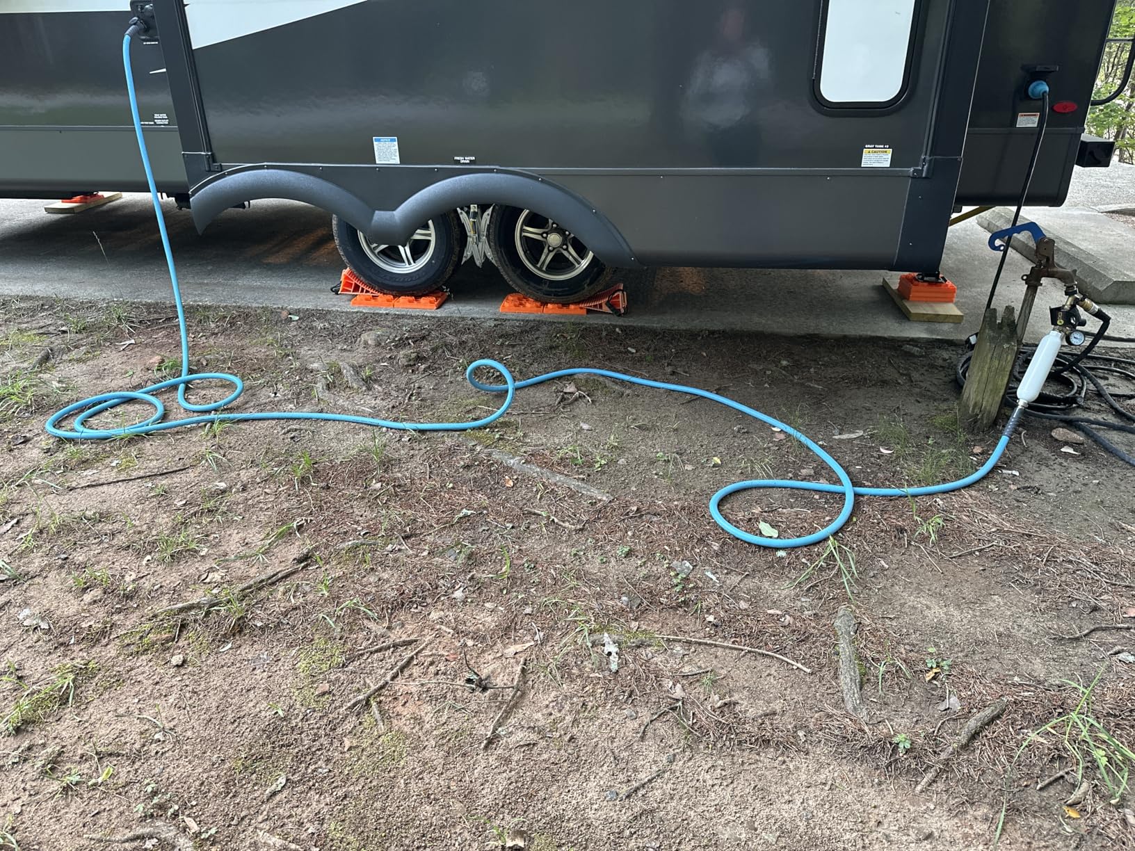Camco EVOFlex 50-Ft RV Drinking Water Hose - Features Extra Flexible Design w/Stainless Steel Strain Relief Ends - Lead-Free, BPA-Free and Phthalate-Free - 5/8