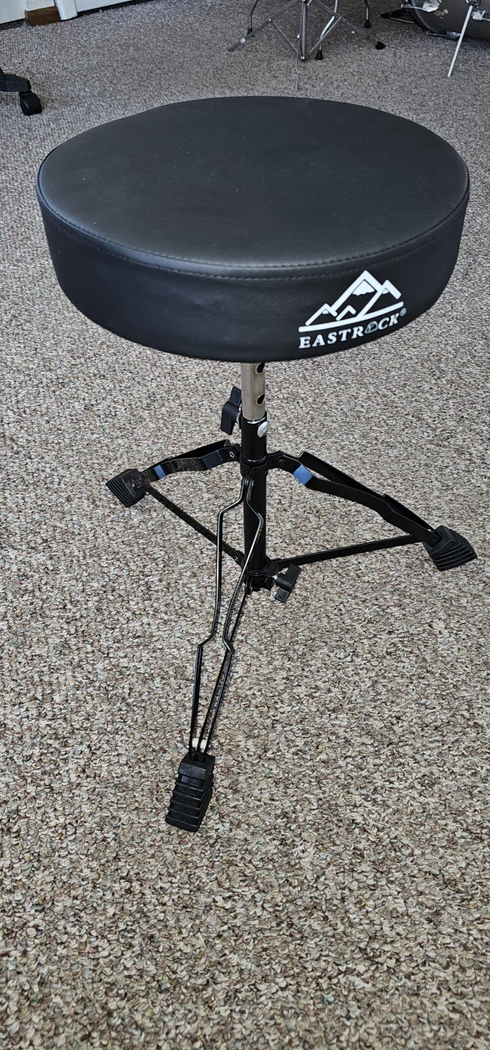 EASTROCK Drum Throne, Padded Drum Seat Drumming Stools with Anti-Slip Feet for Adults and Kids Drummers (Black) customer photo 2