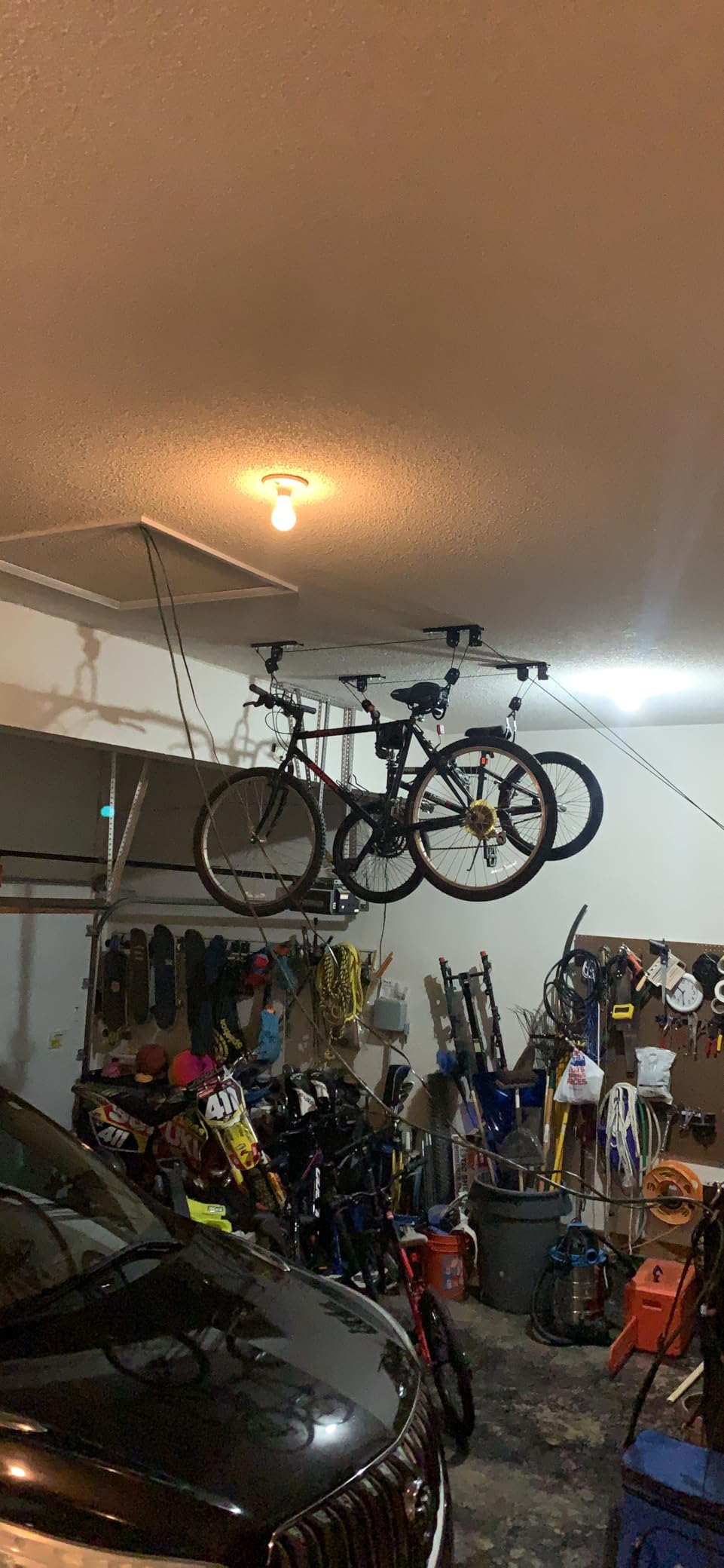 Great Working Tools Ceiling Mount Bike Hoist Set of 2 Bike Hangers Pulley System customer photo 1