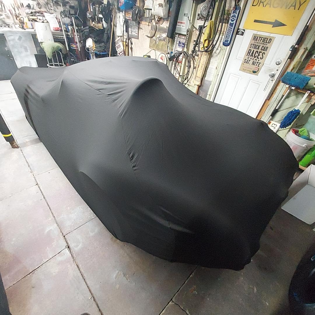 DaShield SoftTec Indoor Satin Car Cover for Shelby AC Cobra Roadster Semi Custom Fit Elastic Stretchy Flexible High-end Luxury Dust Protection-Black customer photo 1