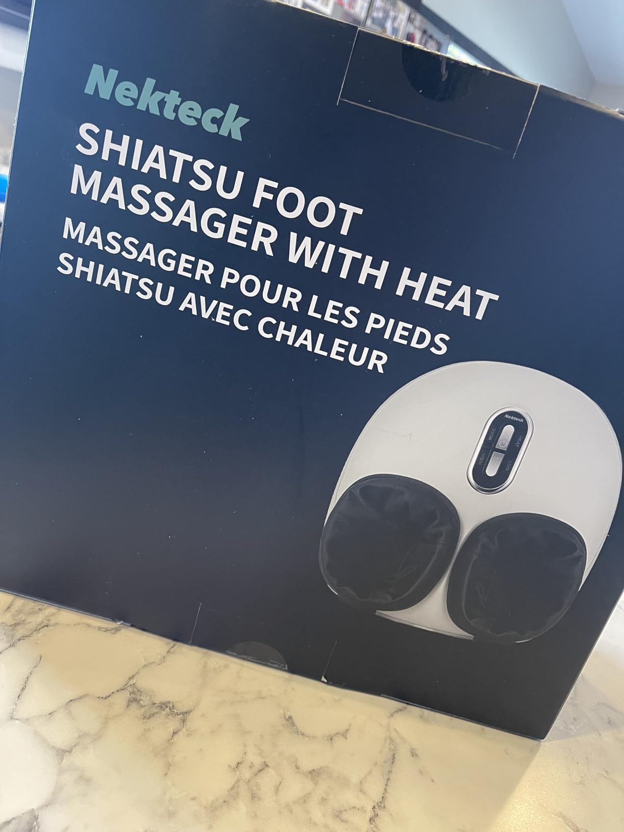Nekteck Shiatsu Foot Massager with Heat [2026 Upgraded], 3 Modes Deep Kneading Therapy Air Compression, Feet Massage for Plantar Fasciitis customer photo 1