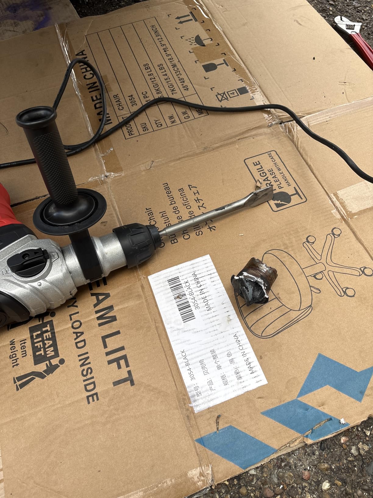 AOBEN Rotary Hammer Drill with Vibration Control and Safety Clutch, 13 Amp Heavy Duty 1-1/4 Inch SDS-Plus Demolition Hammer for Concrete customer photo 1