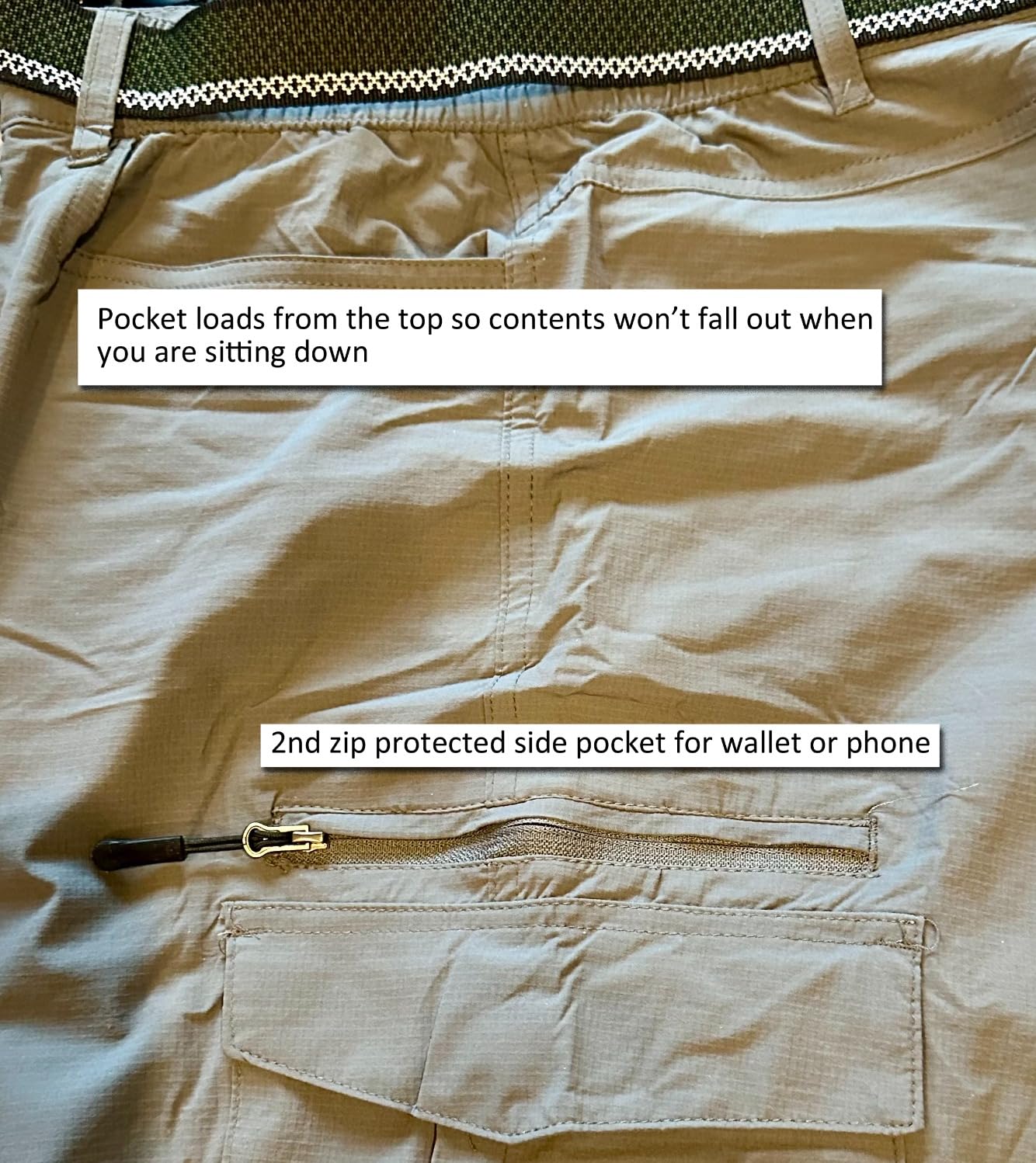 Mens Hiking Pants Quick Dry Lightweight Fishing Convertible Zip Off Safari Trousers customer photo 1