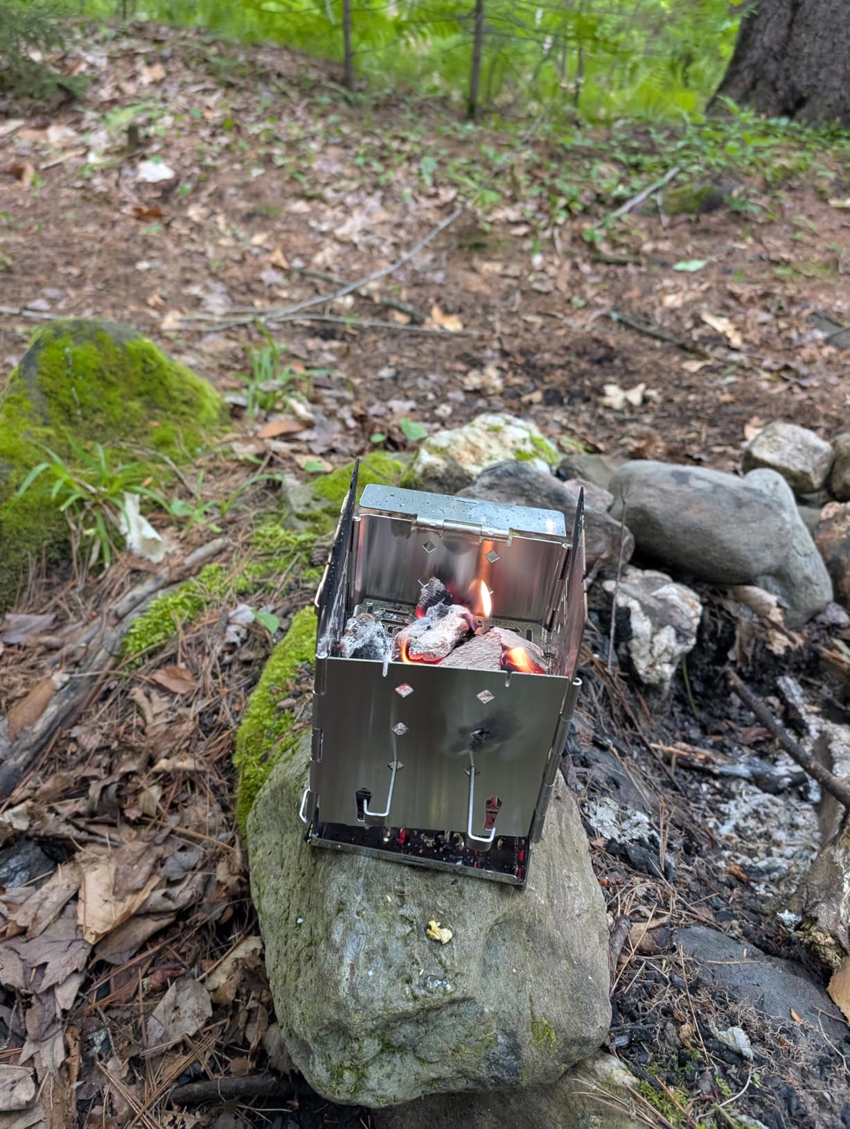 Firebox Bushcraft Camp Stove Kit - Wood Burning/Multi Fuel - Collapsible/Folding - Portable Campfire - Model Gen 2 5 inch / G2-5