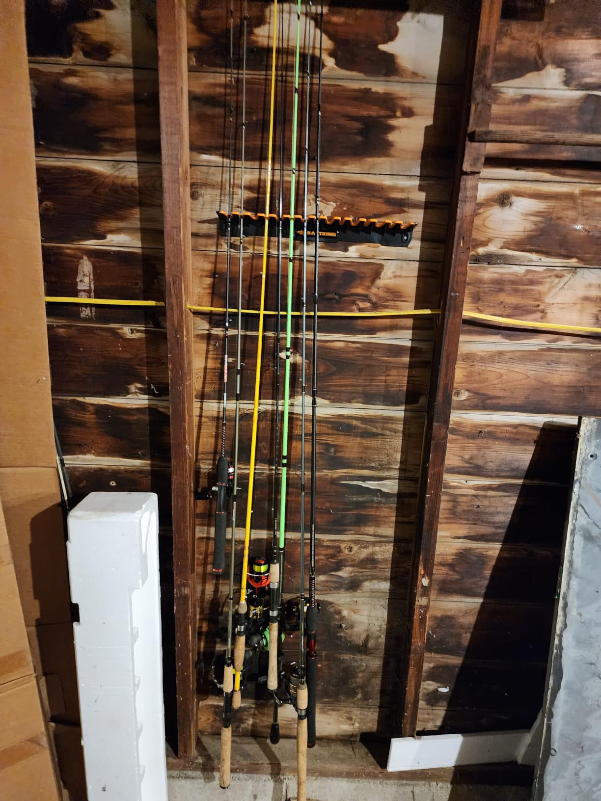 KastKing V15 Vertical Fishing Rod Holder - Wall Mounted Fishing Rod Rack, Store 15 Rods or Fishing Rod Combos in 17.25 Inches customer photo 1