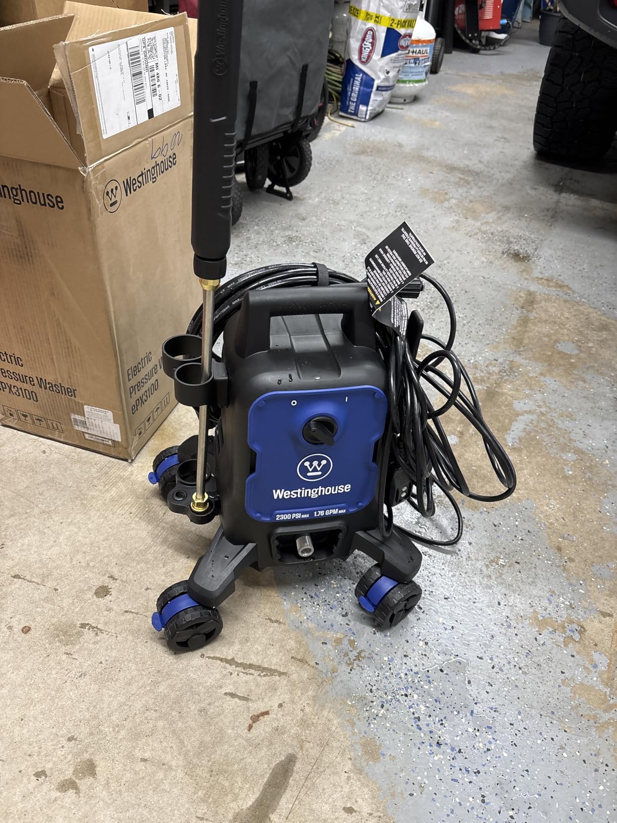 Westinghouse ePX3100 Electric Pressure Washer, 2300 Max PSI 1.76 Max GPM with Anti-Tipping Technology, Onboard Soap Tank, Pro-Style Steel Wand, 5-Nozzle Set, for Cars/Fences/Driveways/Home/Patios customer photo 2