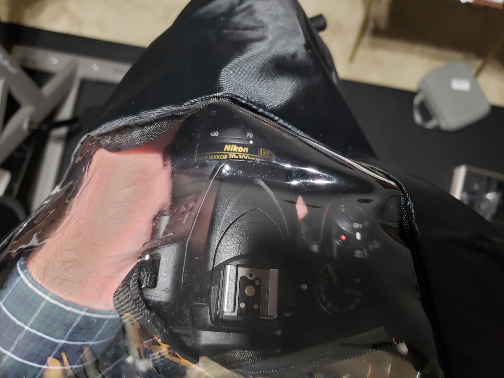 Waterproof Camera Rain Cover Soft Black Camera Rain Lens Covers | Professional Camera Sleeve Weather Protector Lens Jacket Covers for All DSLR SLR Cameras customer photo 2