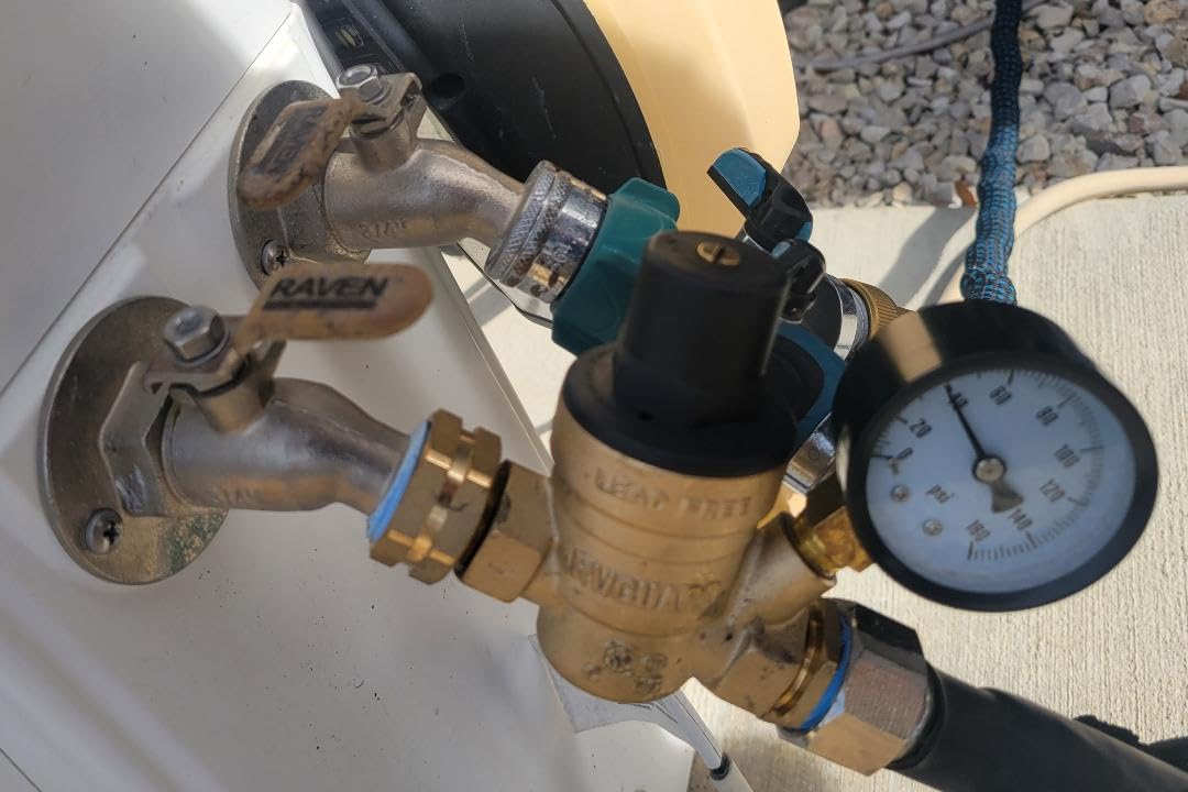 RVGUARD RV Water Pressure Regulator Valve, CSA Approved, Lead-Free Brass Adjustable Water Pressure Reducer with Gauge and Inlet Screen Filter for RV Camper Travel Trailer customer photo 1