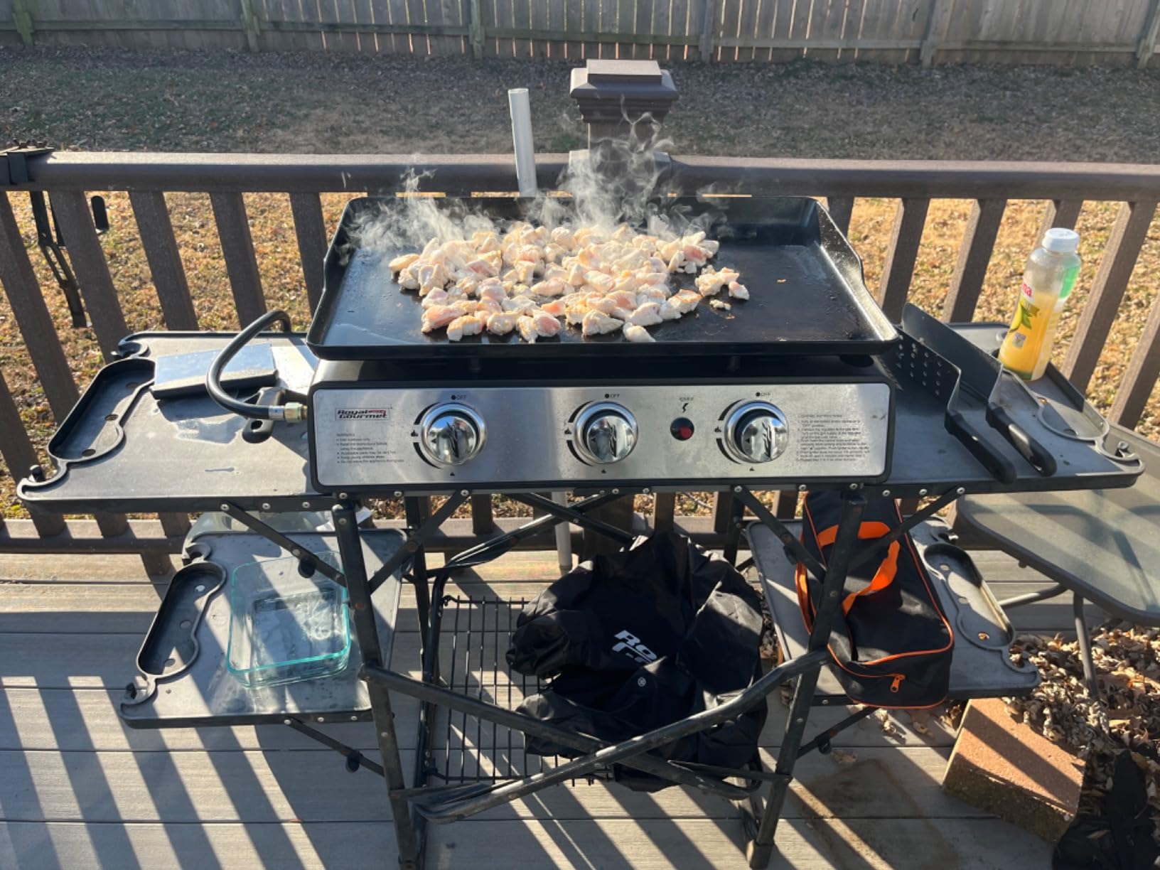 Royal Gourmet PD1301R 3 Burner Tabletop Propane Gas Griddle with Cover - 24 Inch Portable customer photo 1