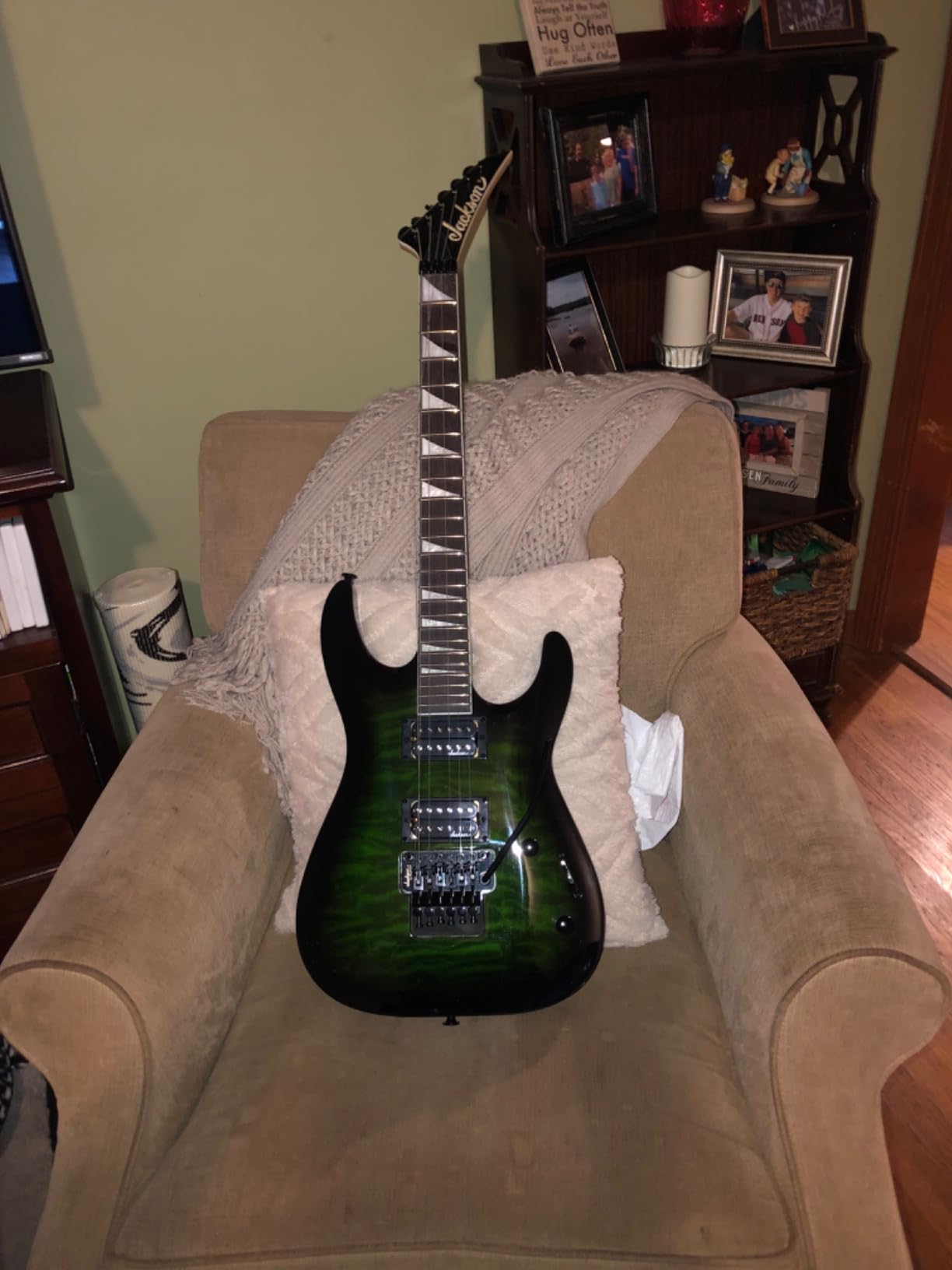 Jackson JS Series Dinky Arch Top JS32Q DKA Electric Guitar - Transparent Green Burst customer photo 1