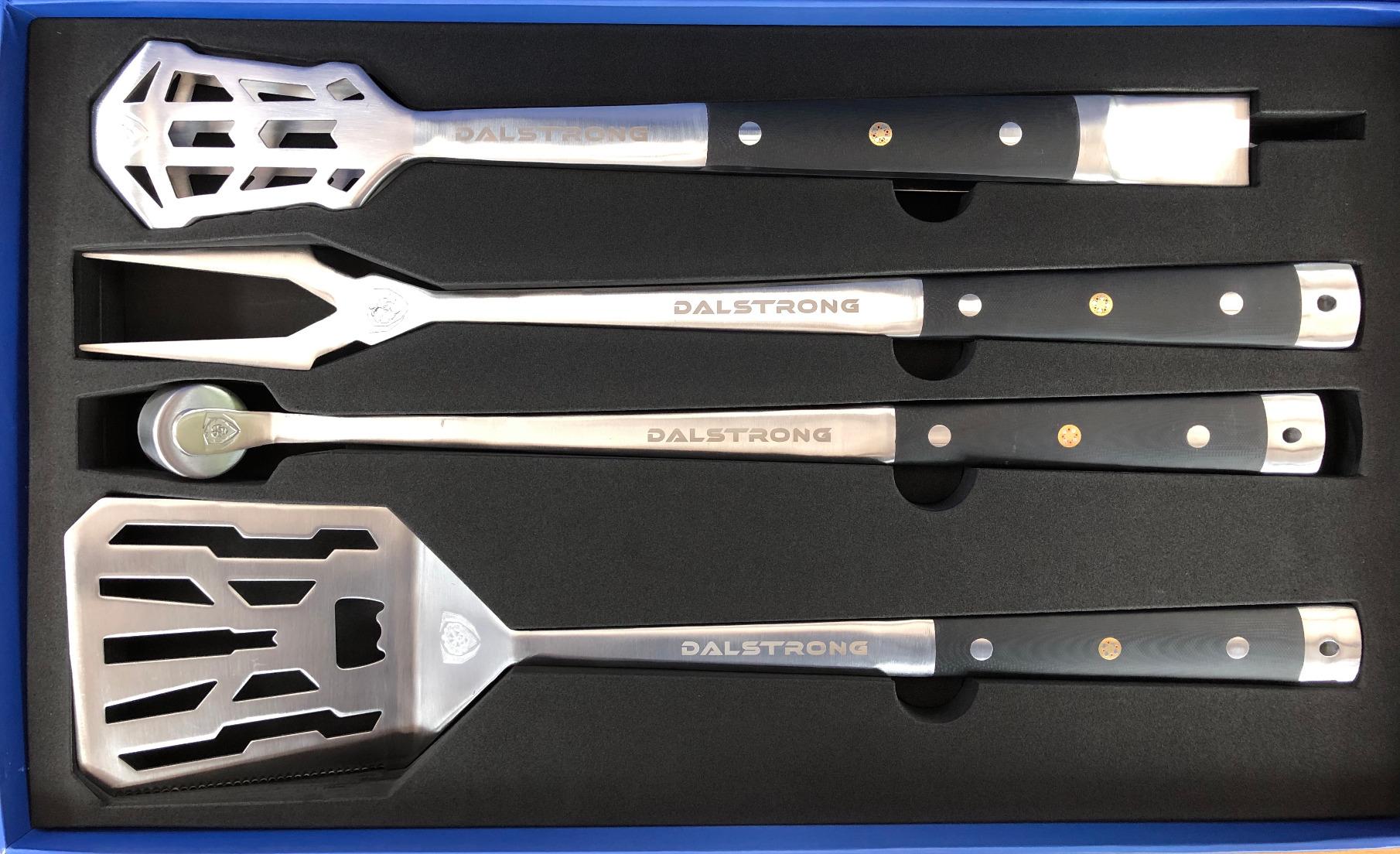 Dalstrong 4-Piece Professional BBQ Pitmaster Grill Set - Premium High-Carbon Stainless Steel Grilling - 18 inch Length - Silicone Brush, Spatula, Tongs, Fork - G10 Handles customer photo 1