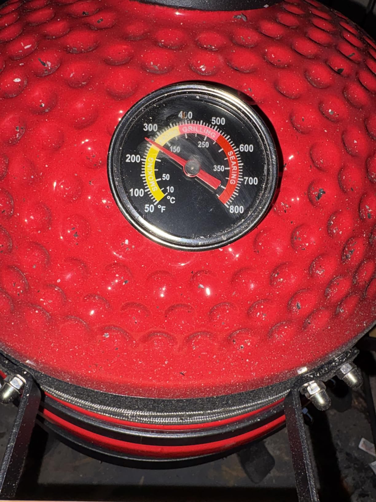 London Sunshine Ceramic BBQ Charcoal Kamado Grill 13 inch Portable Tabletop BBQ Grill Red customer photo 2